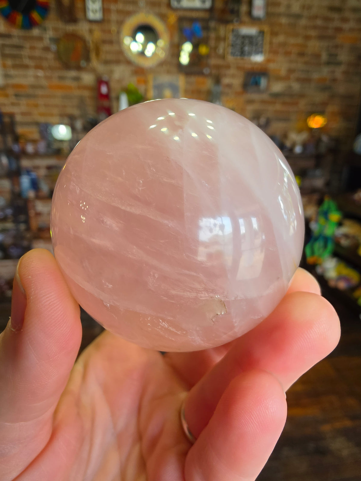 Star Rose Quartz Sphere