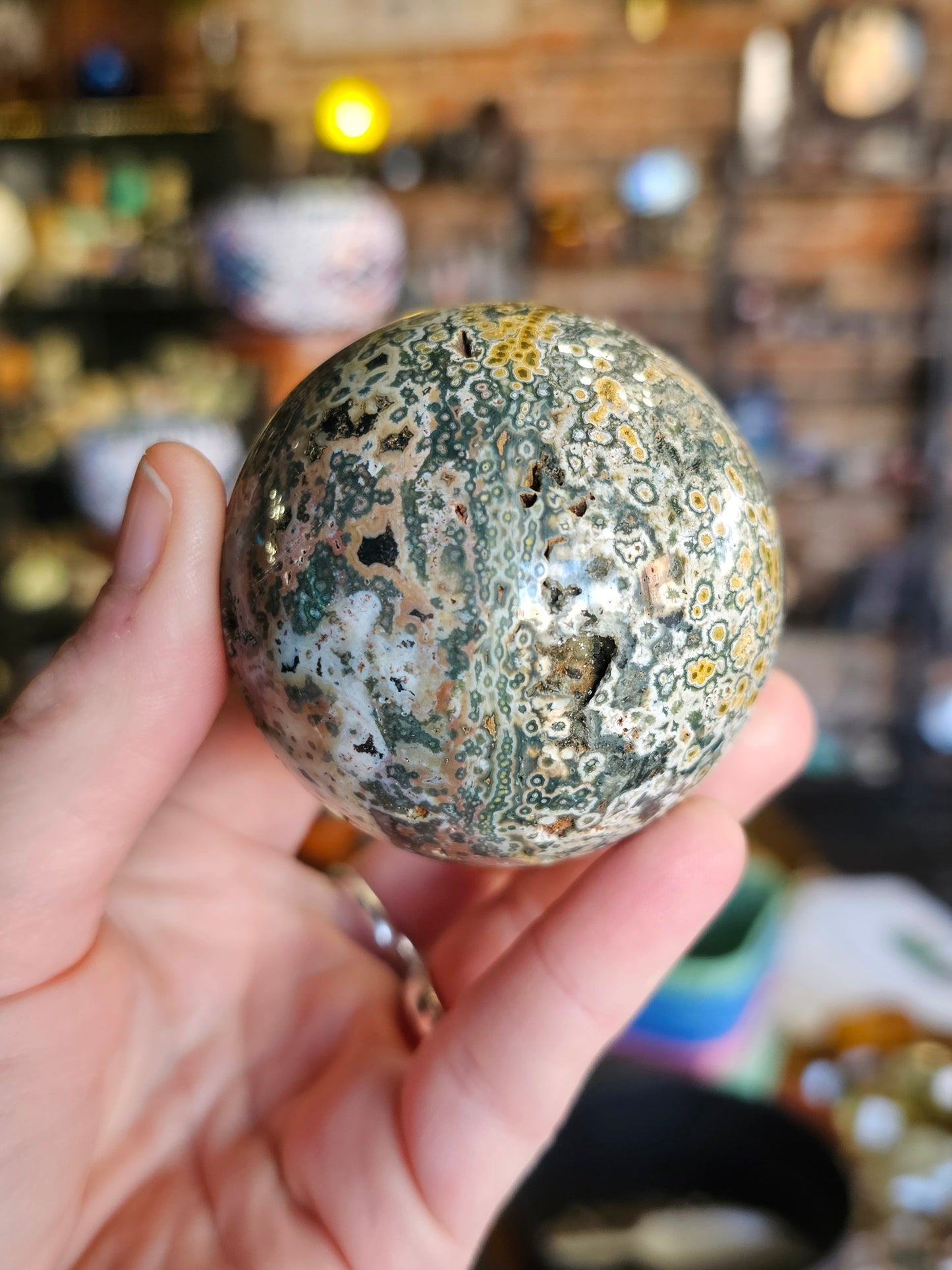 Orbicular Jasper Sphere
