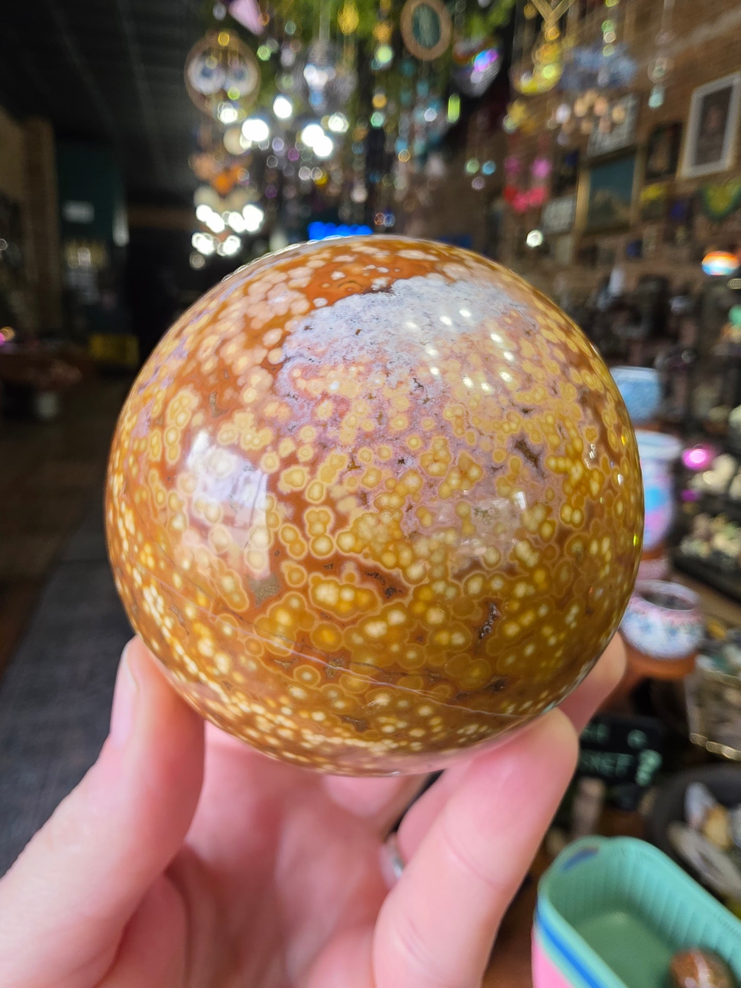 Orbicular Jasper Sphere