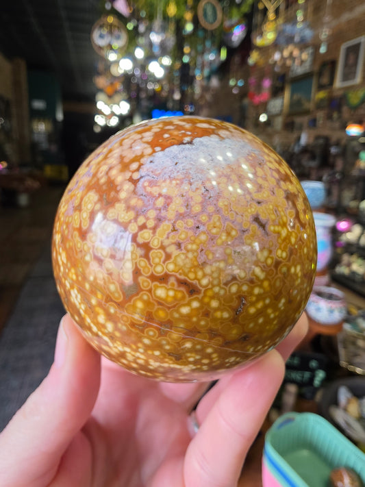Orbicular Jasper Sphere
