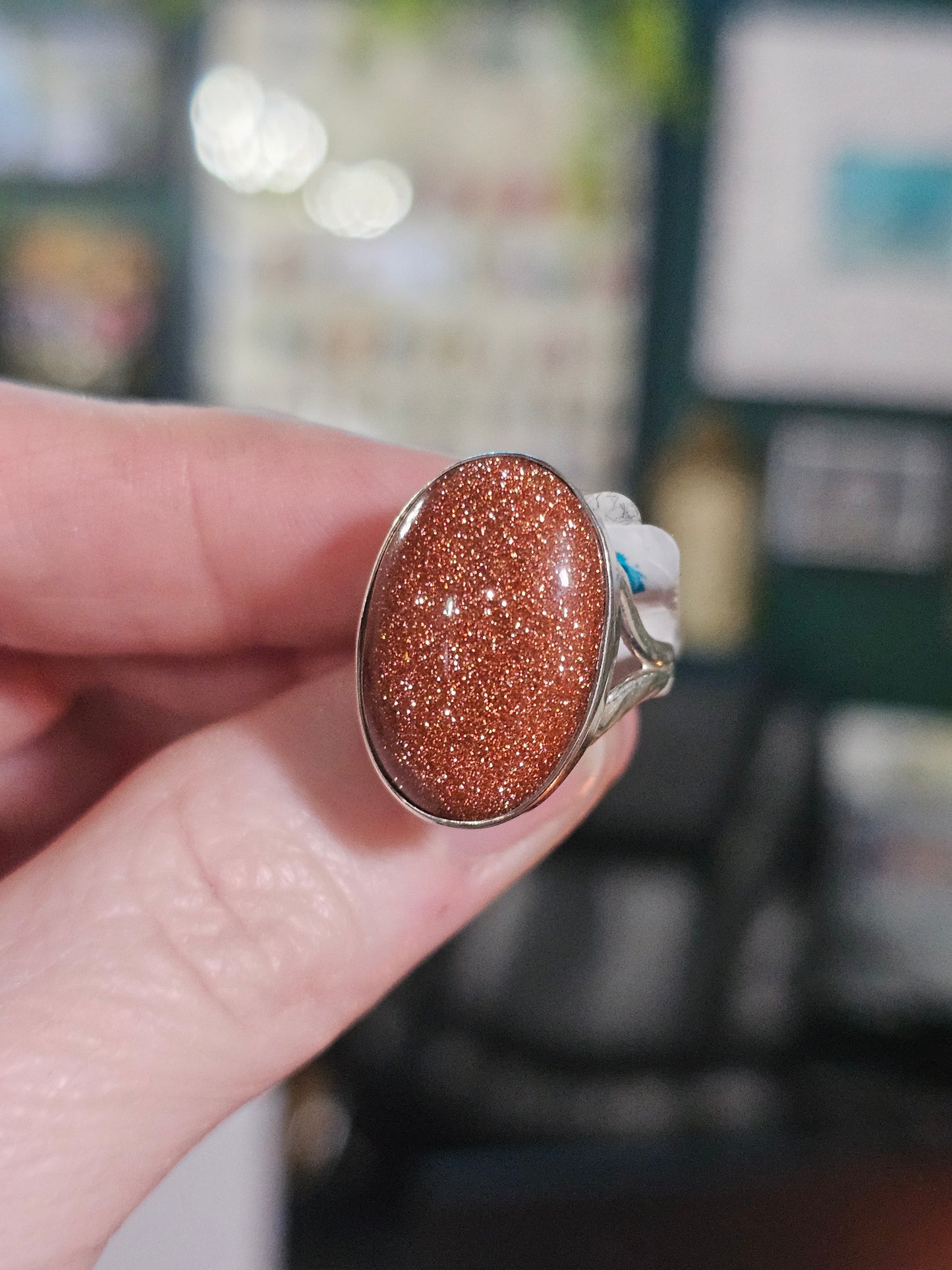 Size 6 Goldstone Ring