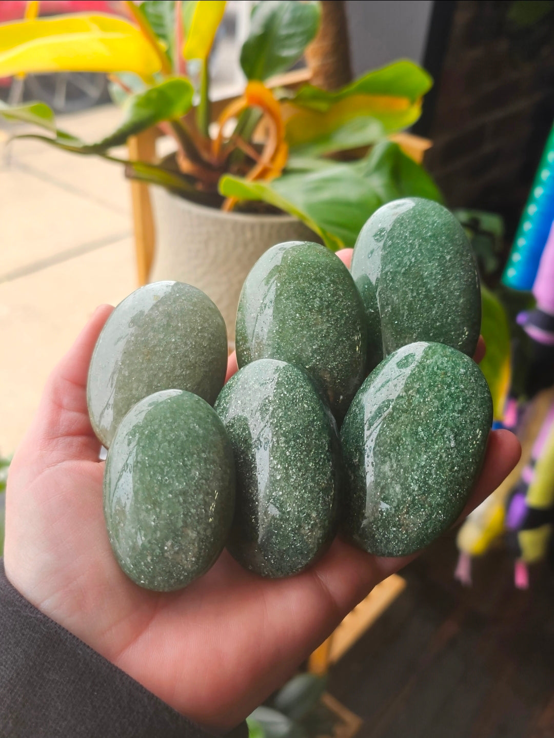 Green Adventurine Palm Stone