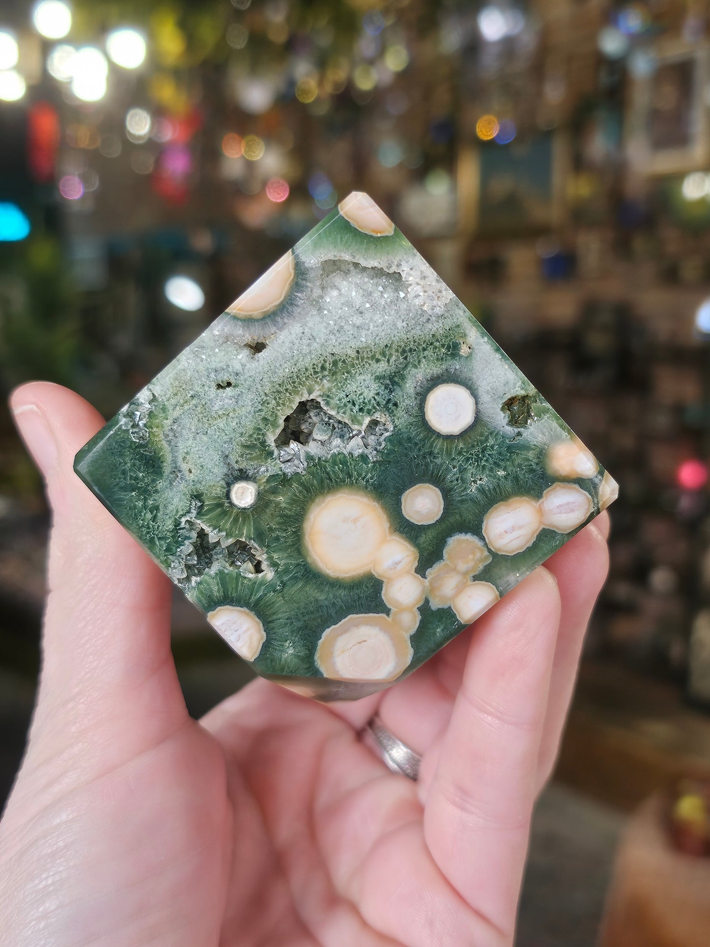 High Quality Chinese Orbicular Jasper Cube