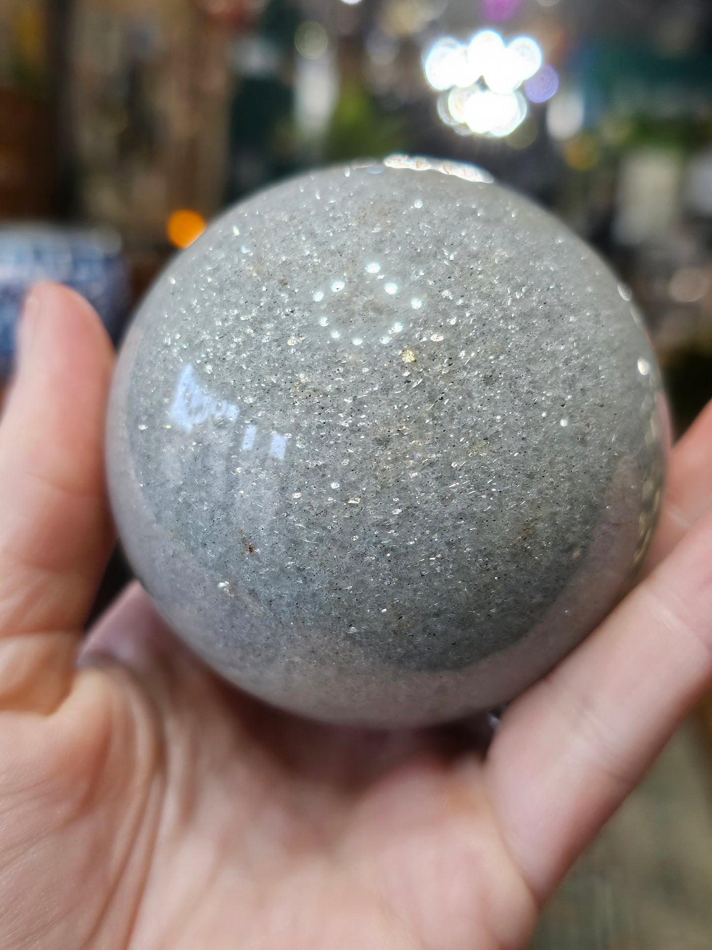 Silver Adventurine Sphere
