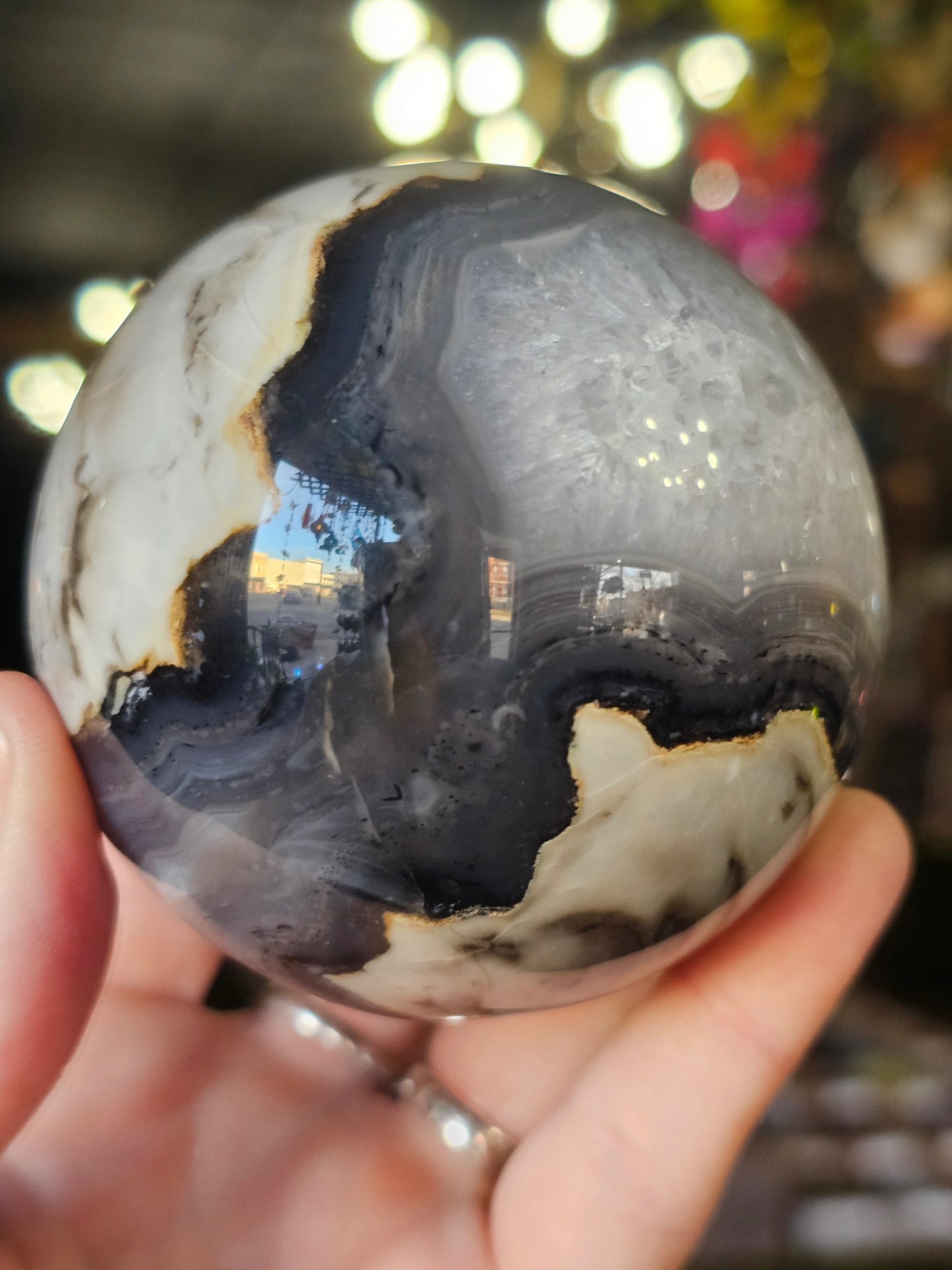 Volcano Agate Sphere