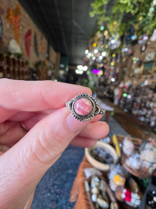 Size 6.5 Rhodochrosite Ring