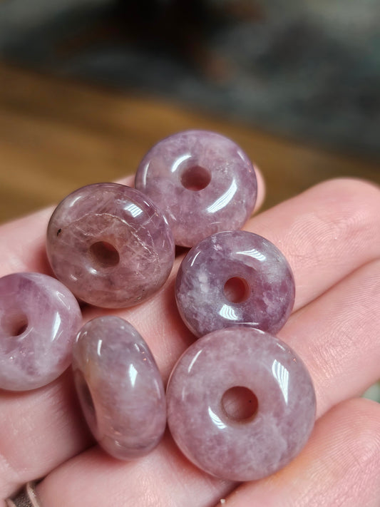 Mini Lavendar Rose Quartz Donut