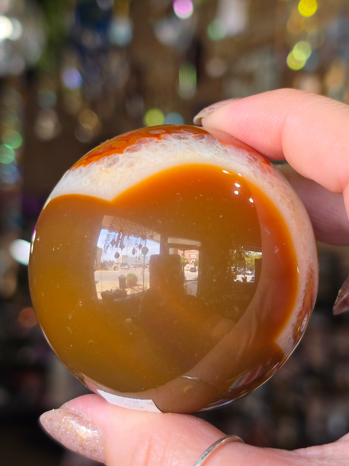 Carnelian Agate Sphere