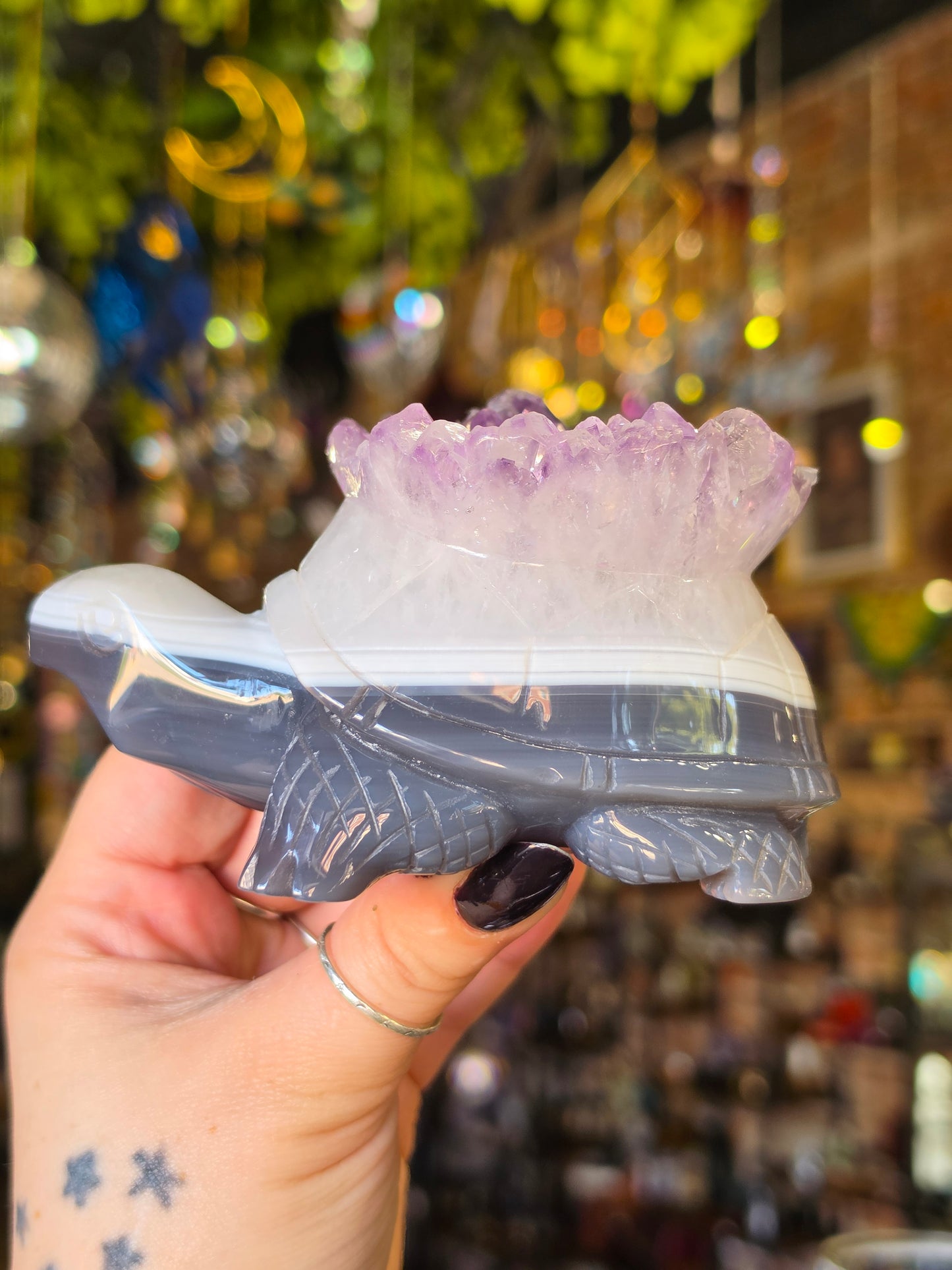 Amethyst Agate Turtle