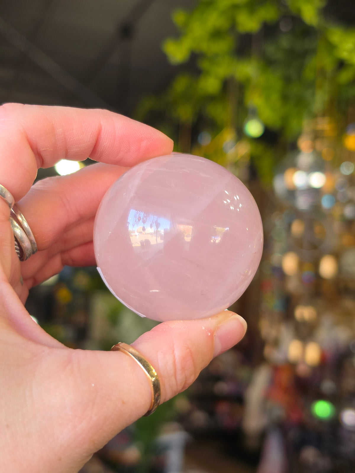 Star Rose Quartz Sphere
