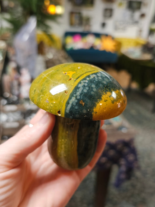 Kabamby Ocean Jasper Mushroom Carving