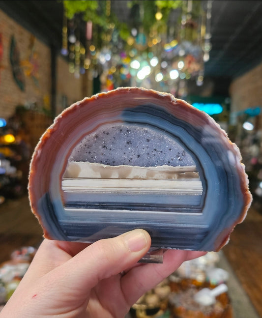 Banded Agate on base