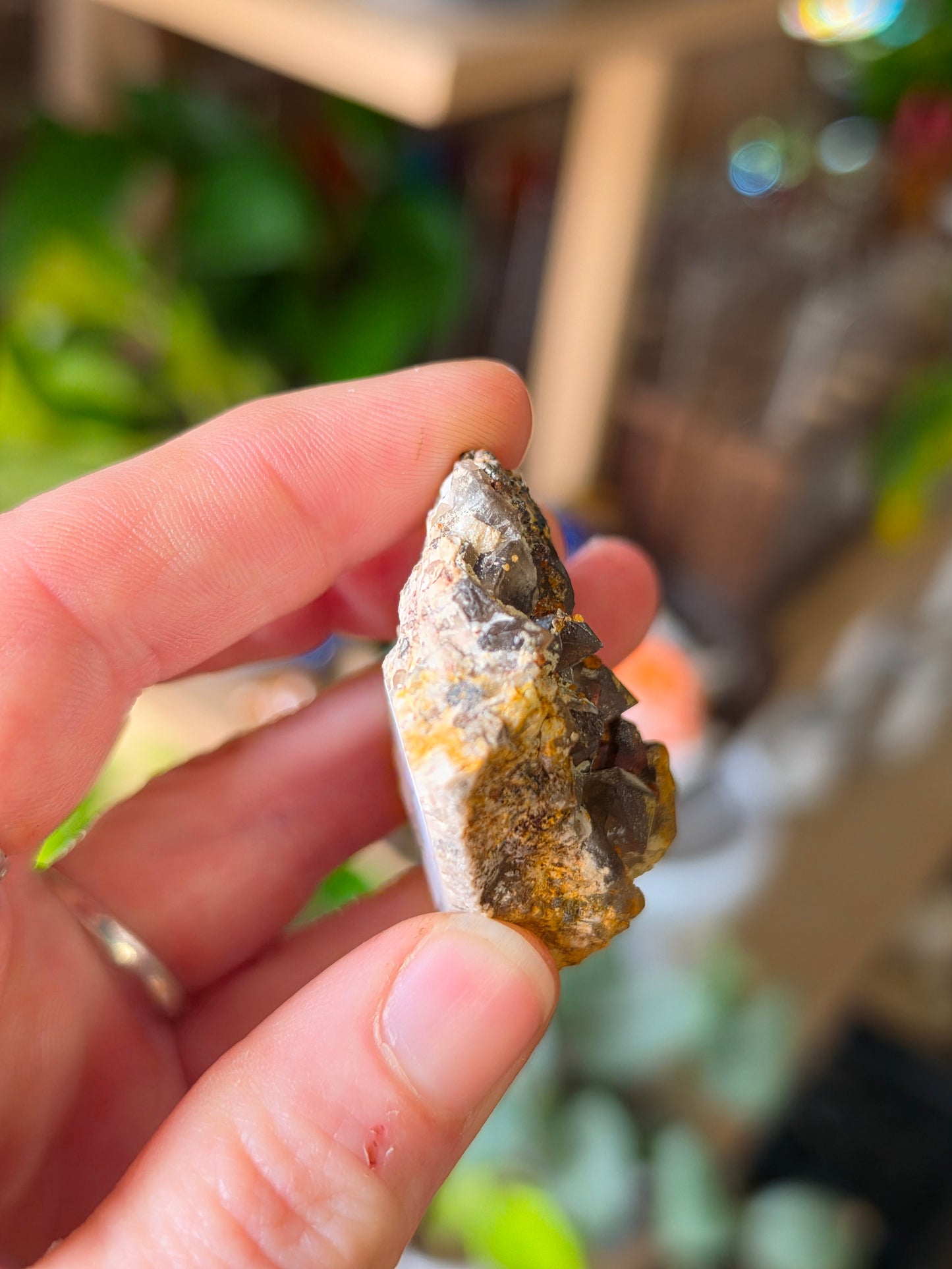 Garnet on Smoky Quartz