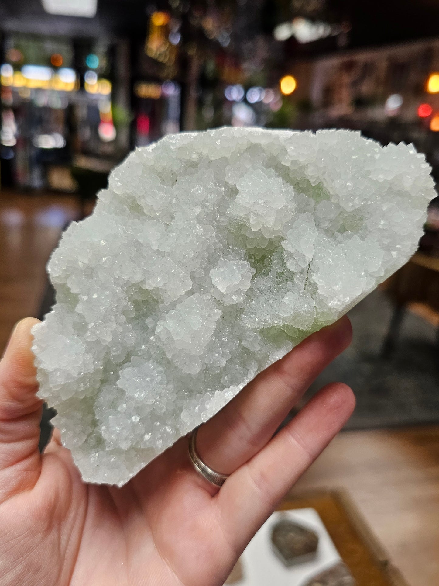 Quartz on Green Cubic Fluorite