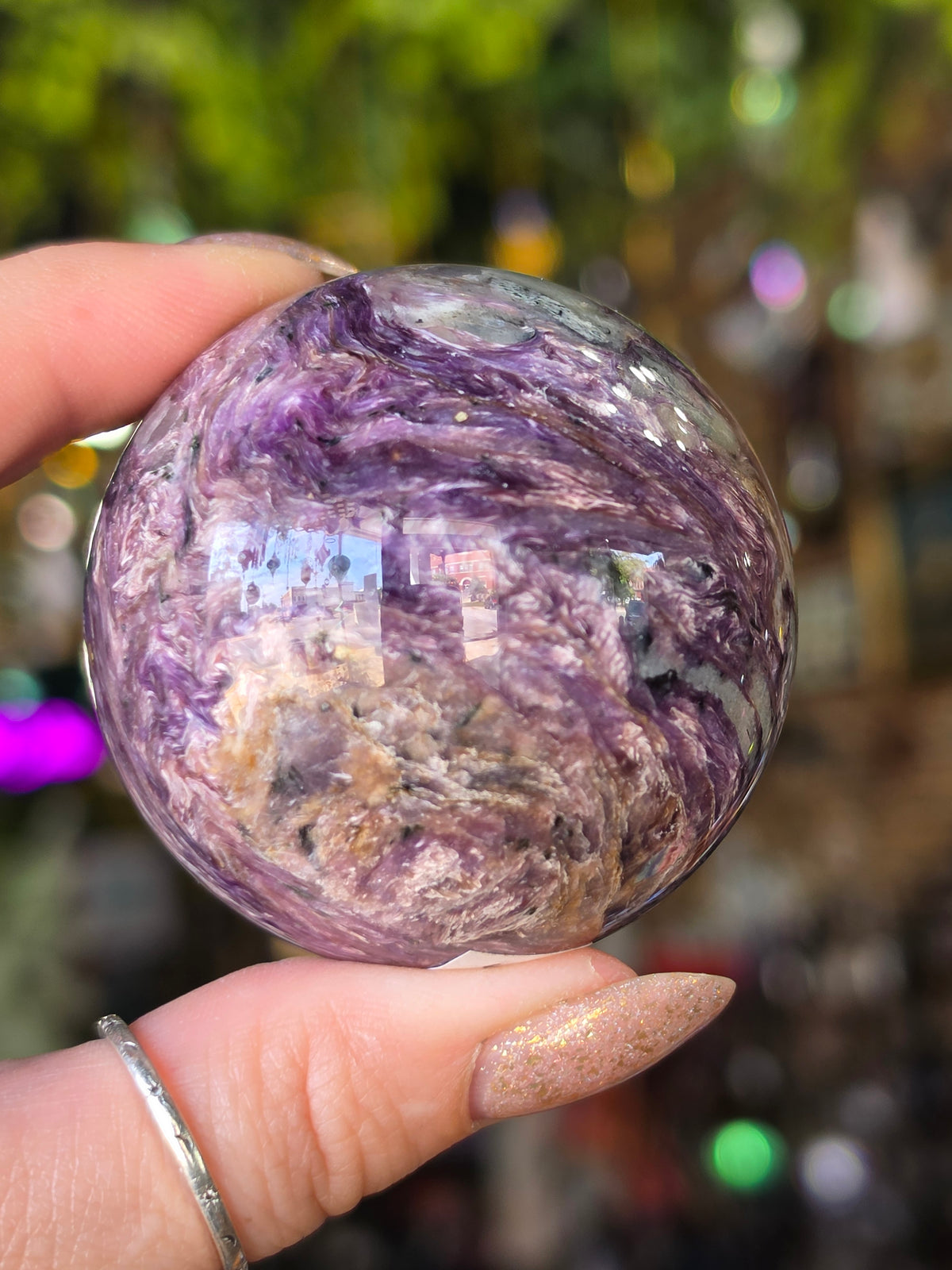Charoite Sphere