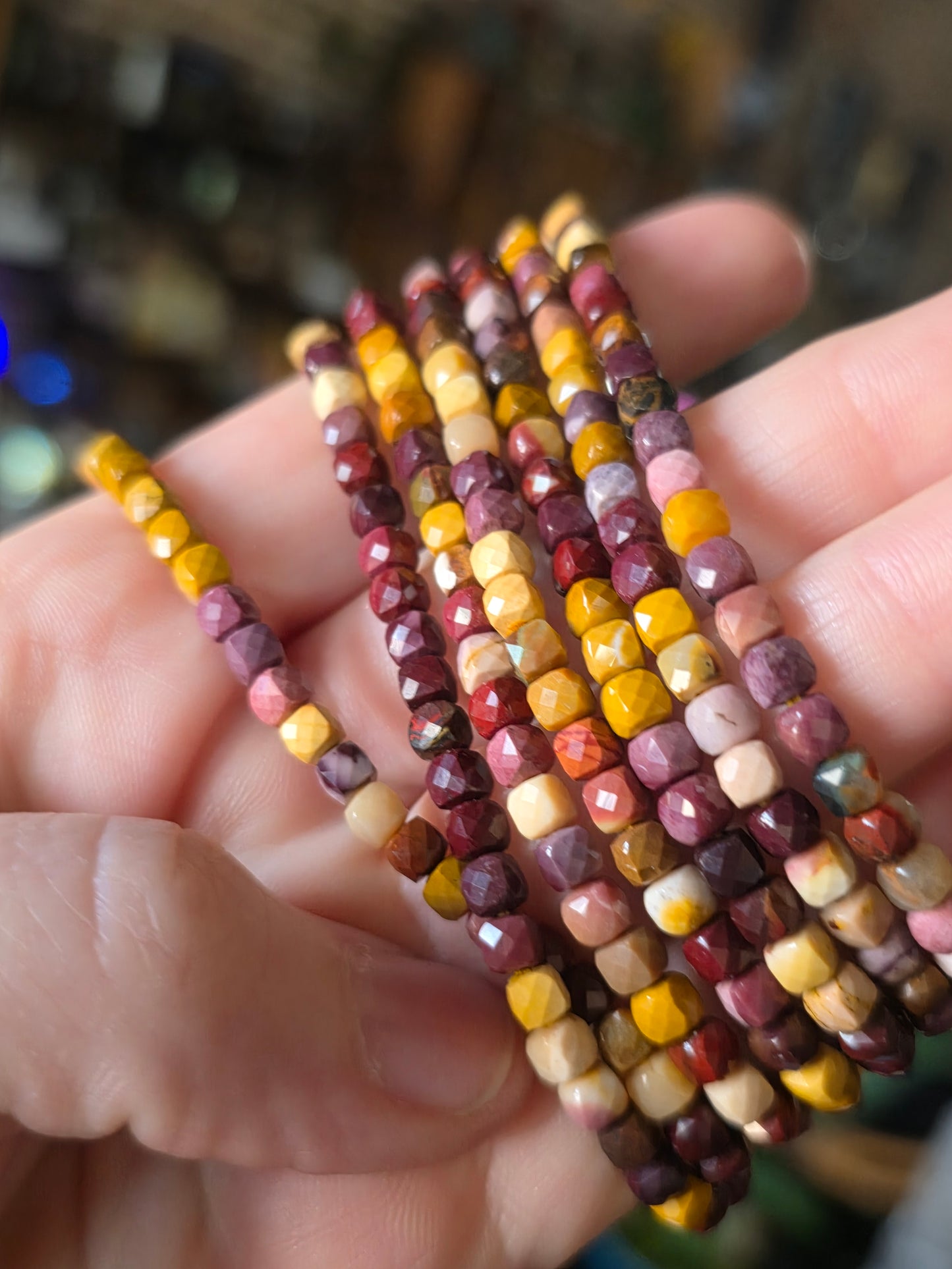 Faceted Mookaite Bead Bracelet