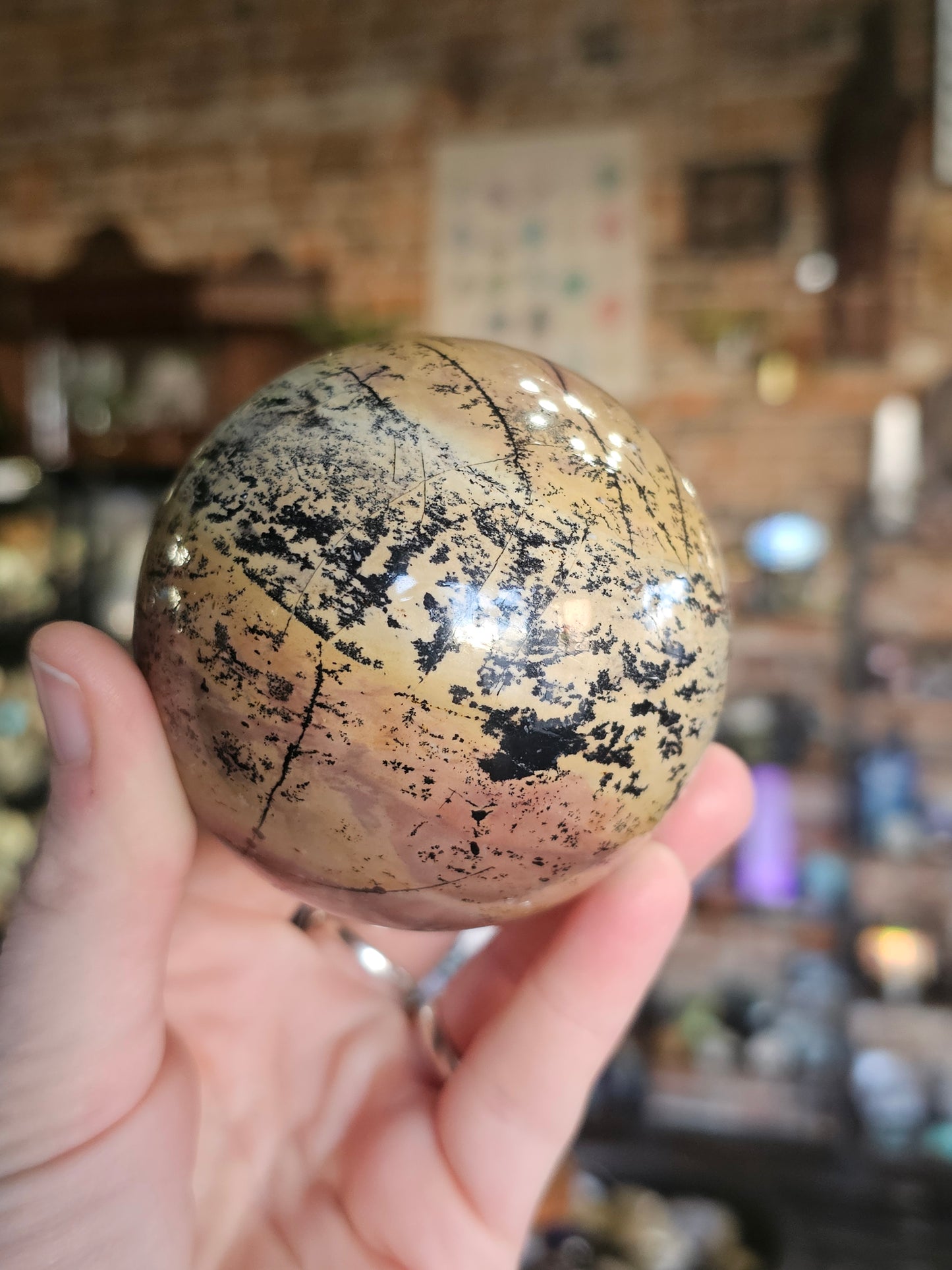 Dendritic Jasper Sphere