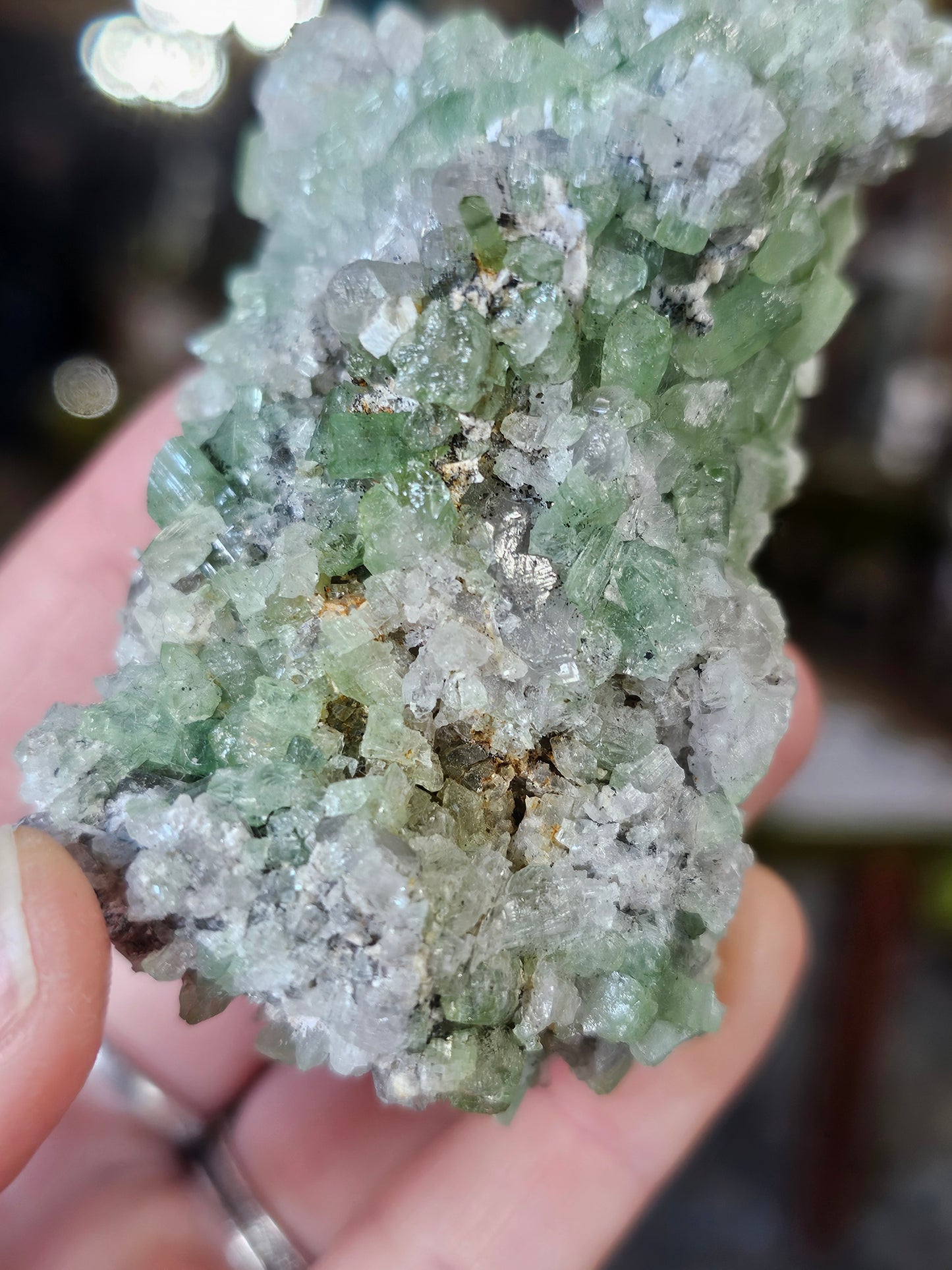 Green Tourmaline & Quartz