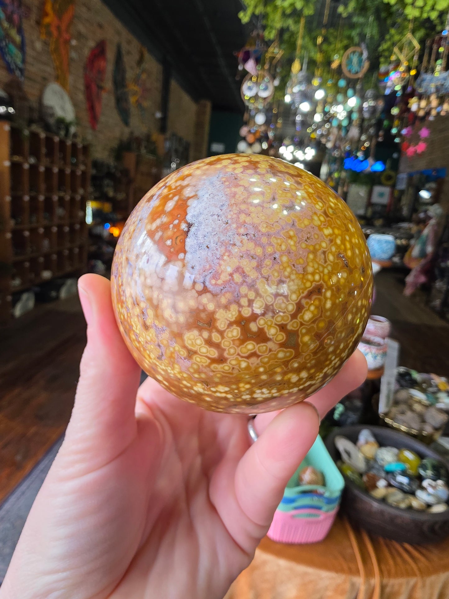Orbicular Jasper Sphere