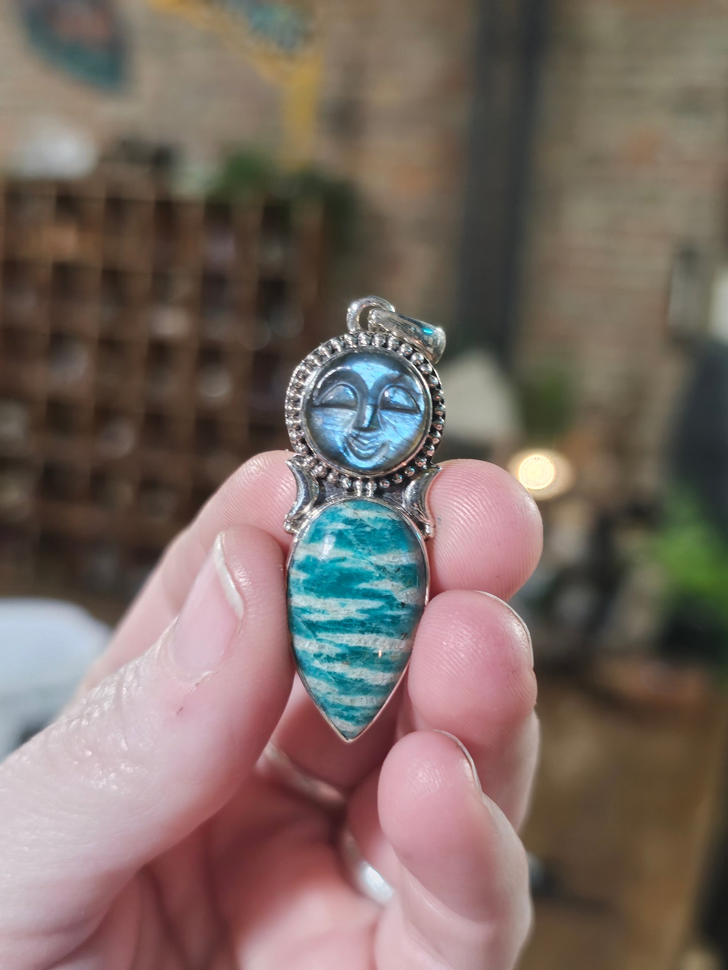 Amazonite & Labradorite Pendant