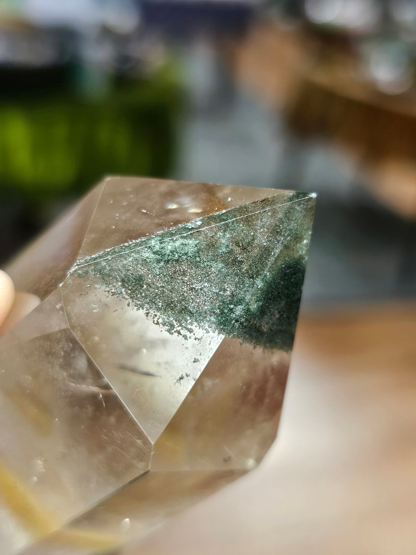 Yellow Rabbit Hair and Chlorite in Quartz
