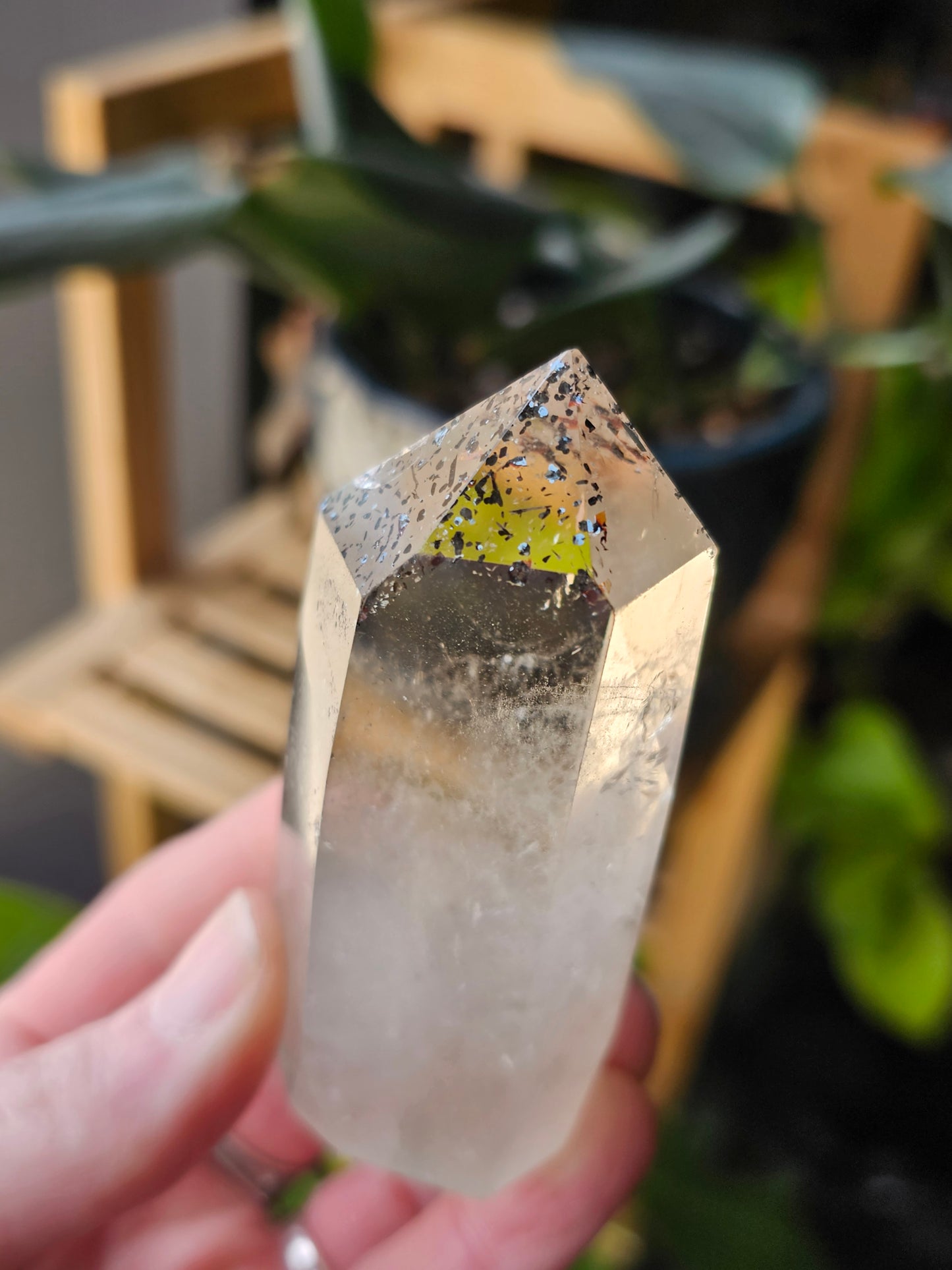 Hematite in Quartz Point