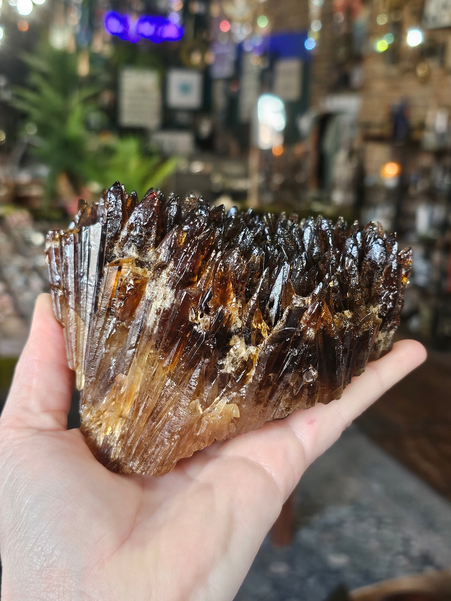 Amber Calcite