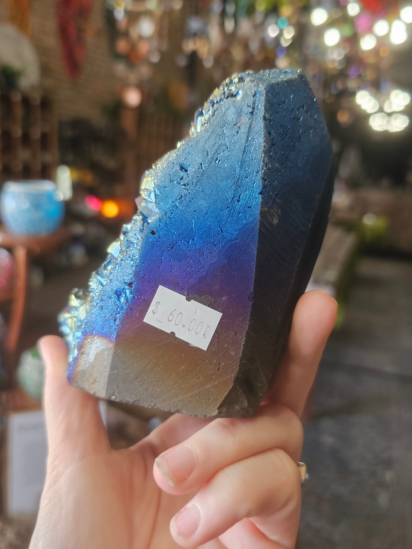 Aura Coated Quartz Cluster Freeform