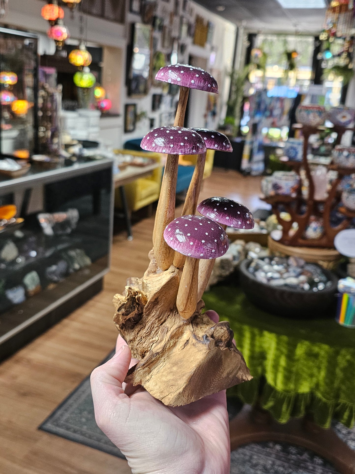 Purple Mushroom Carving