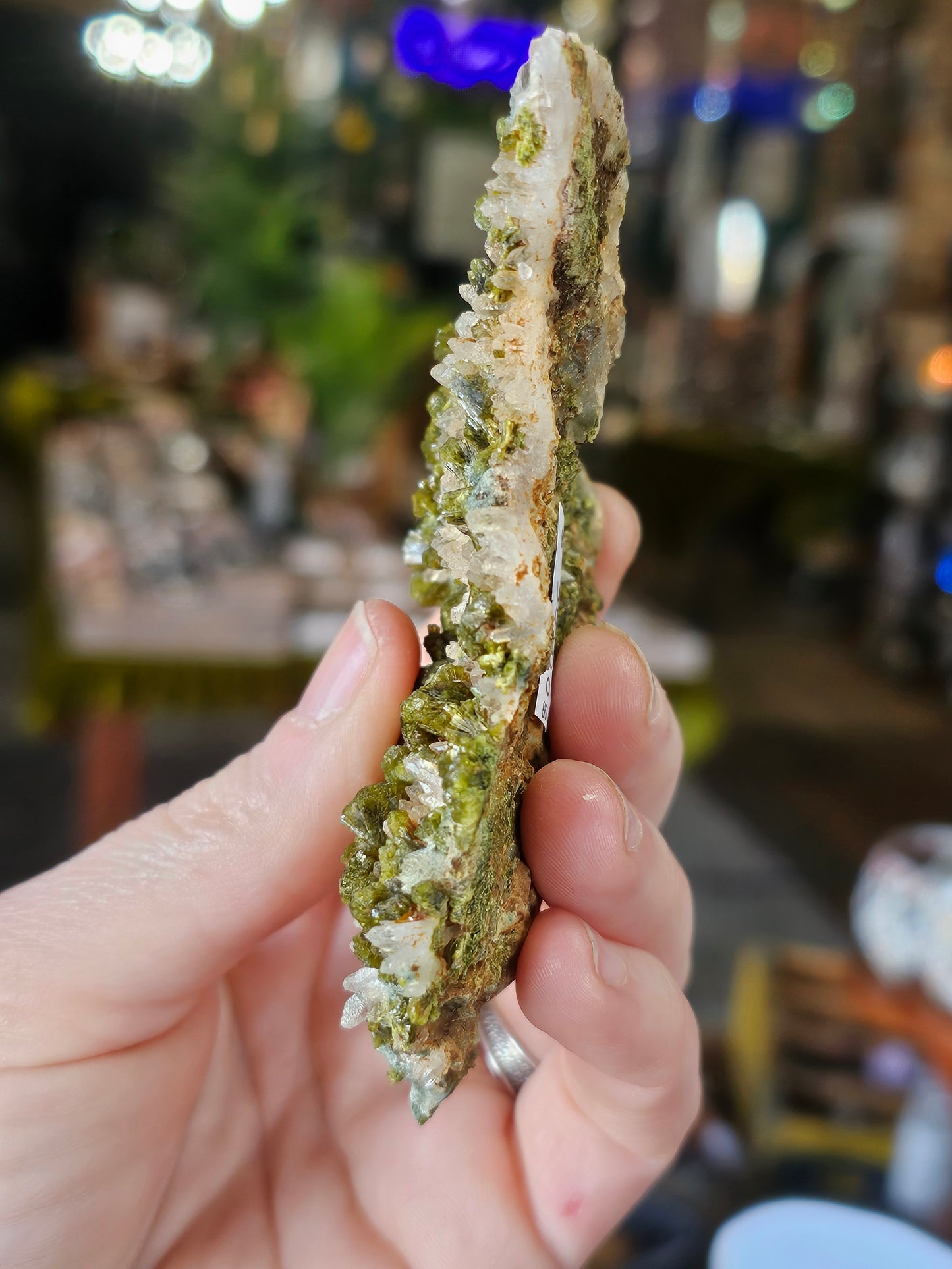 Epidote on Quartz