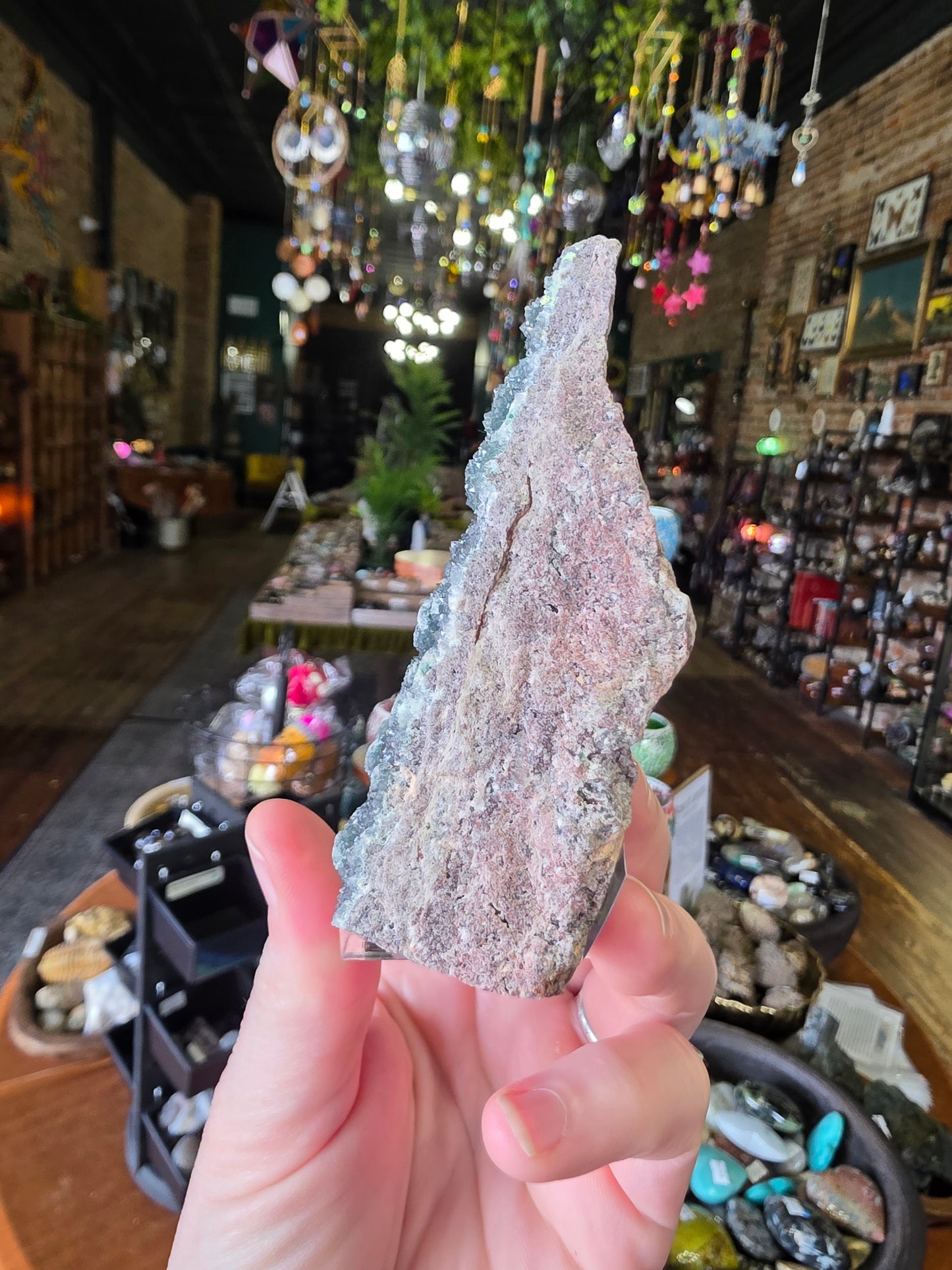 Quartz Druzy on Malachite
