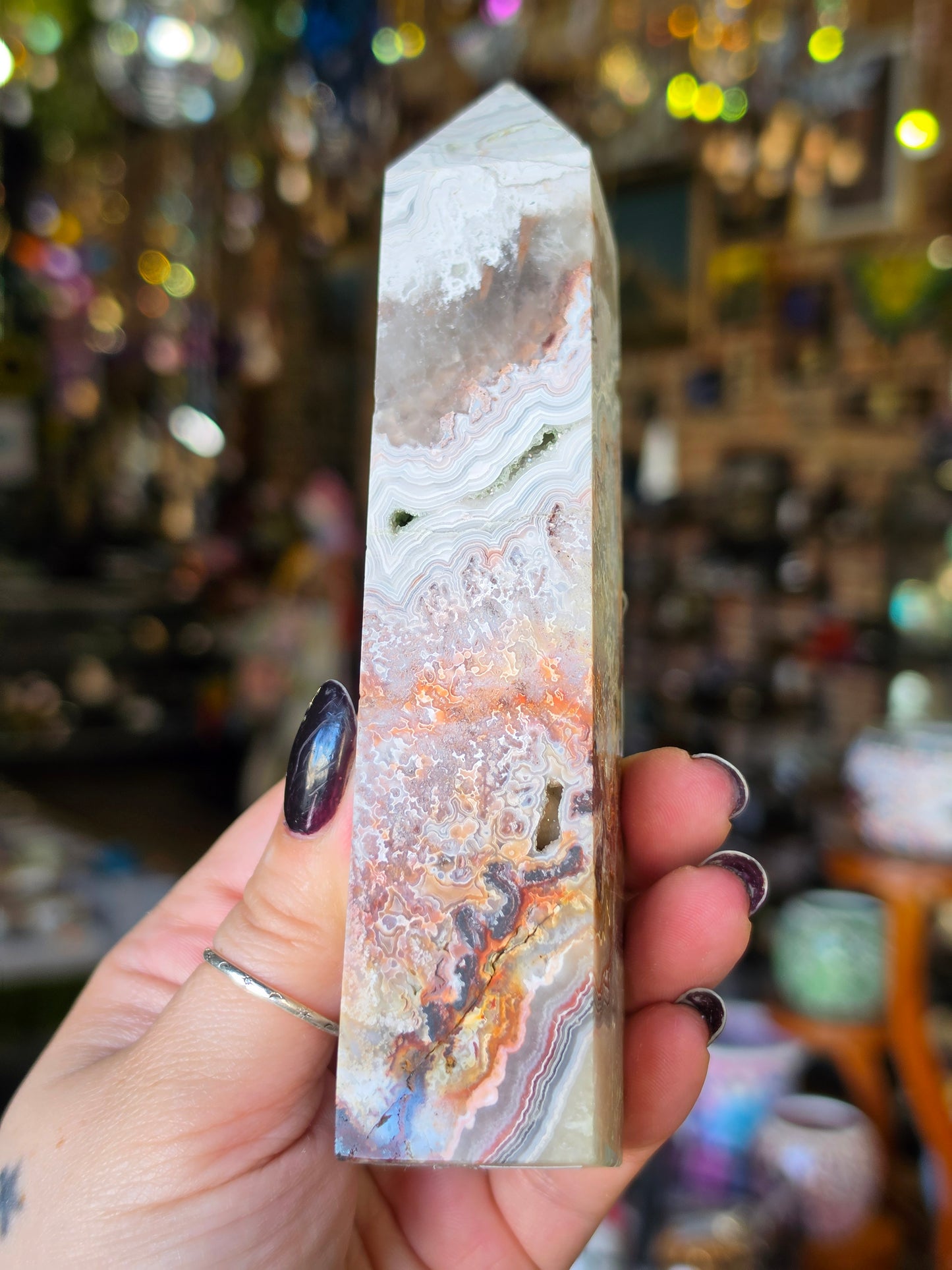 Crazy Lace Agate Tower
