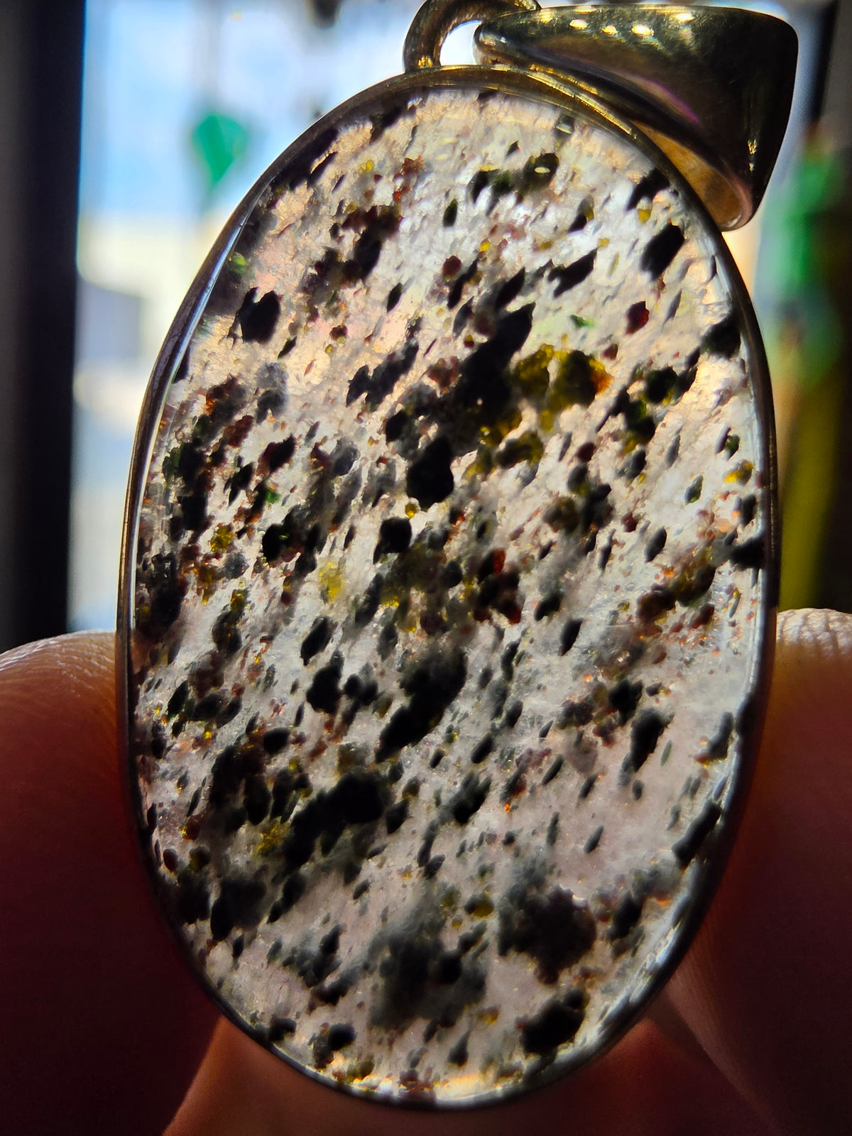 Natural Dot Quartz Pendant