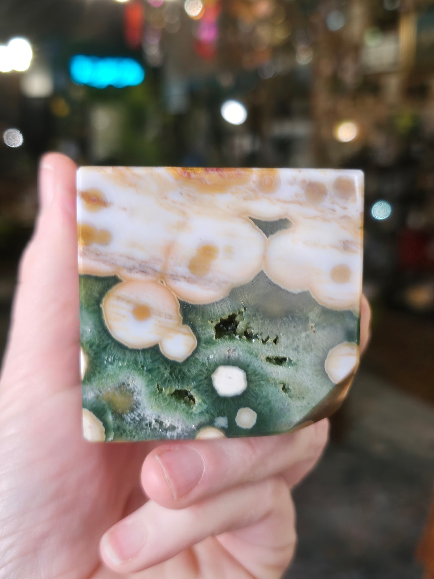 High Quality Chinese Orbicular Jasper Cube