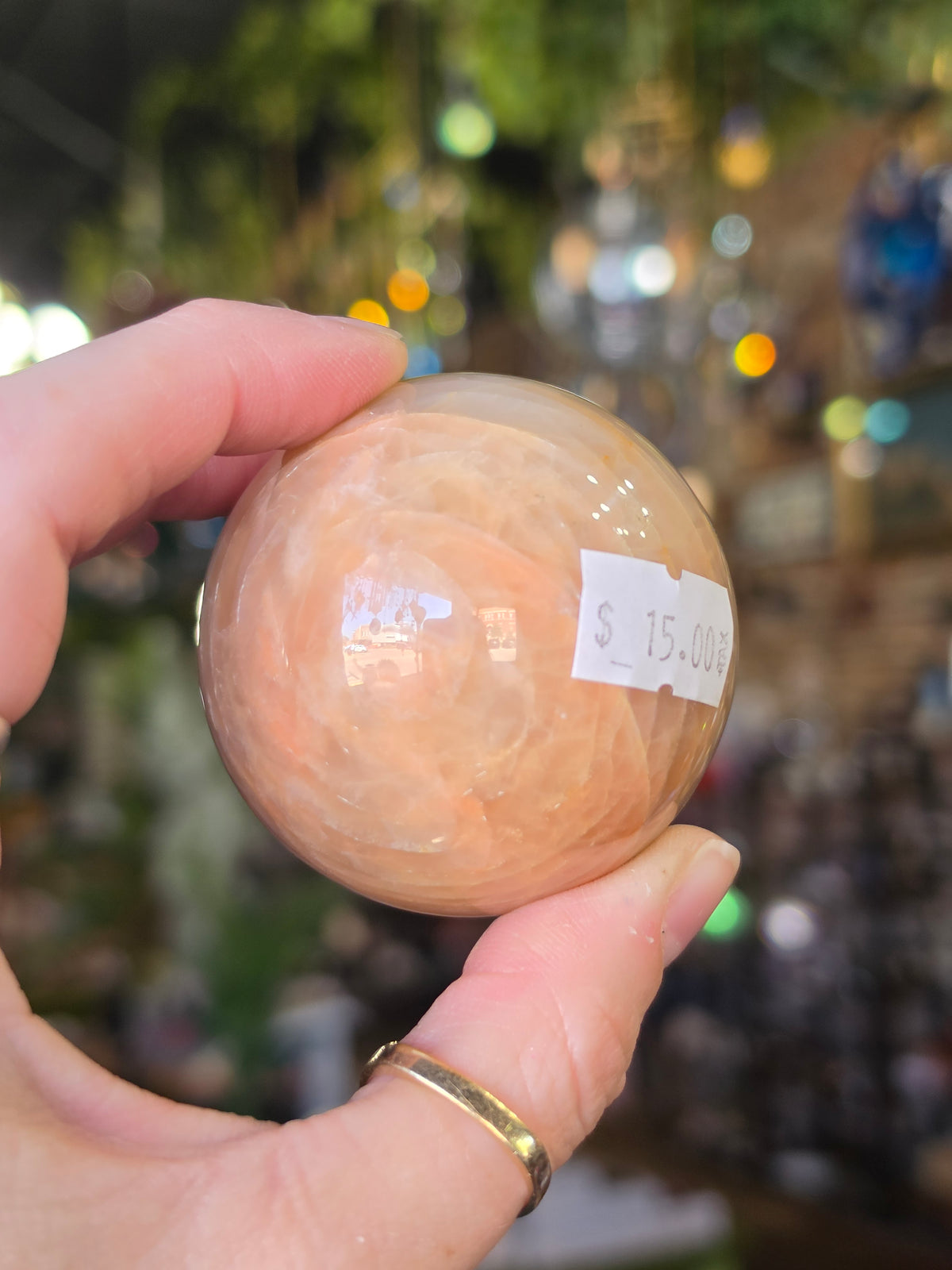 Peach Moonstone Sphere