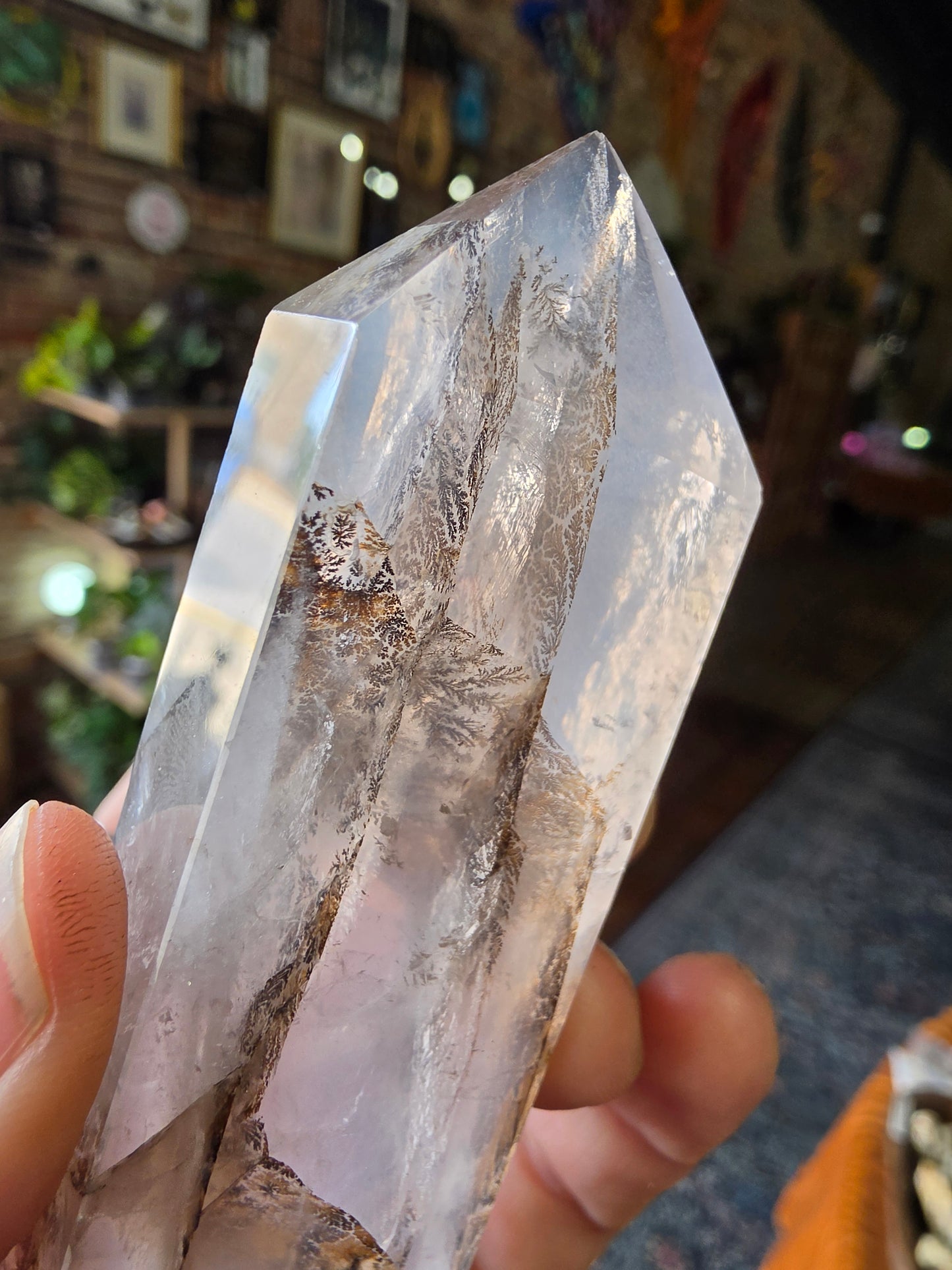 Dendritic Girasol Quartz Point