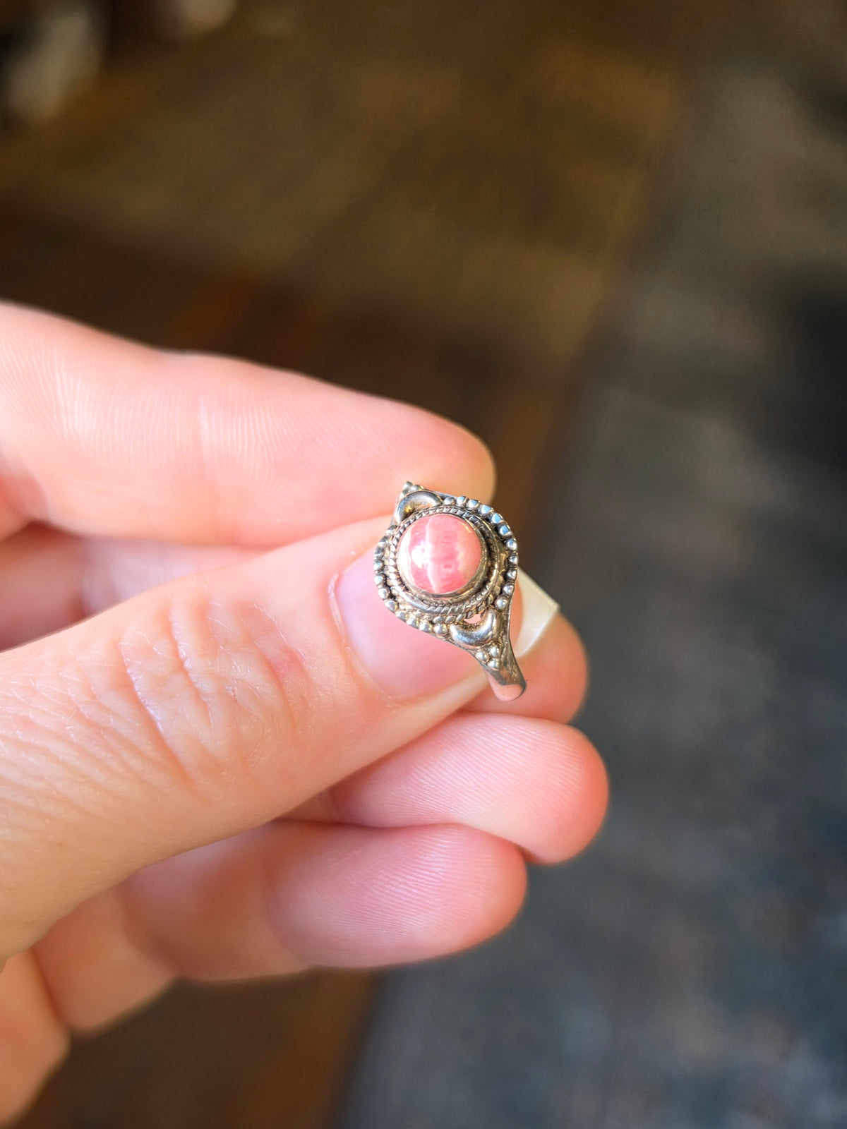 Size 6.5 Rhodochrosite Ring