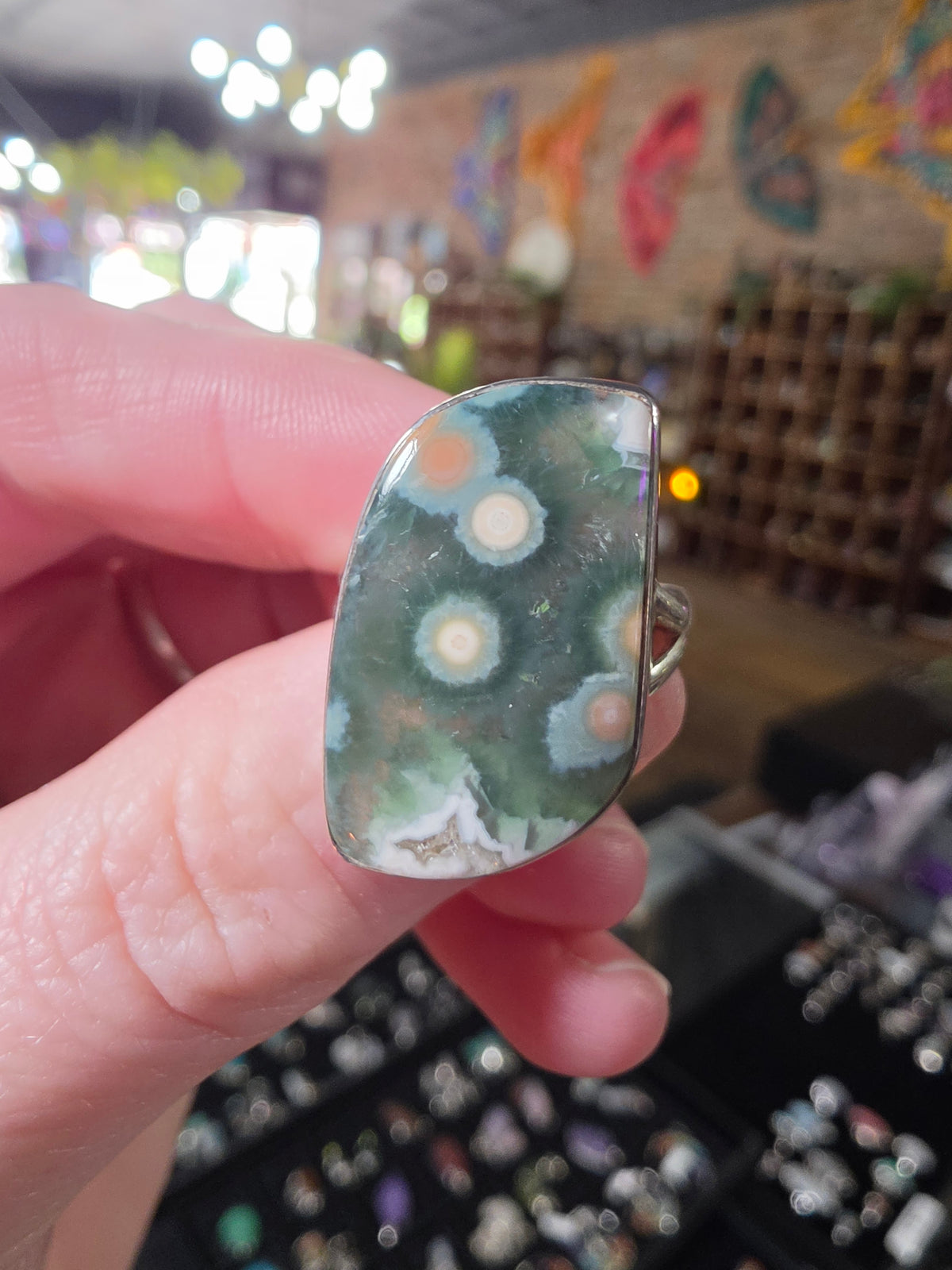 Size 7.5 Ocean Jasper Ring