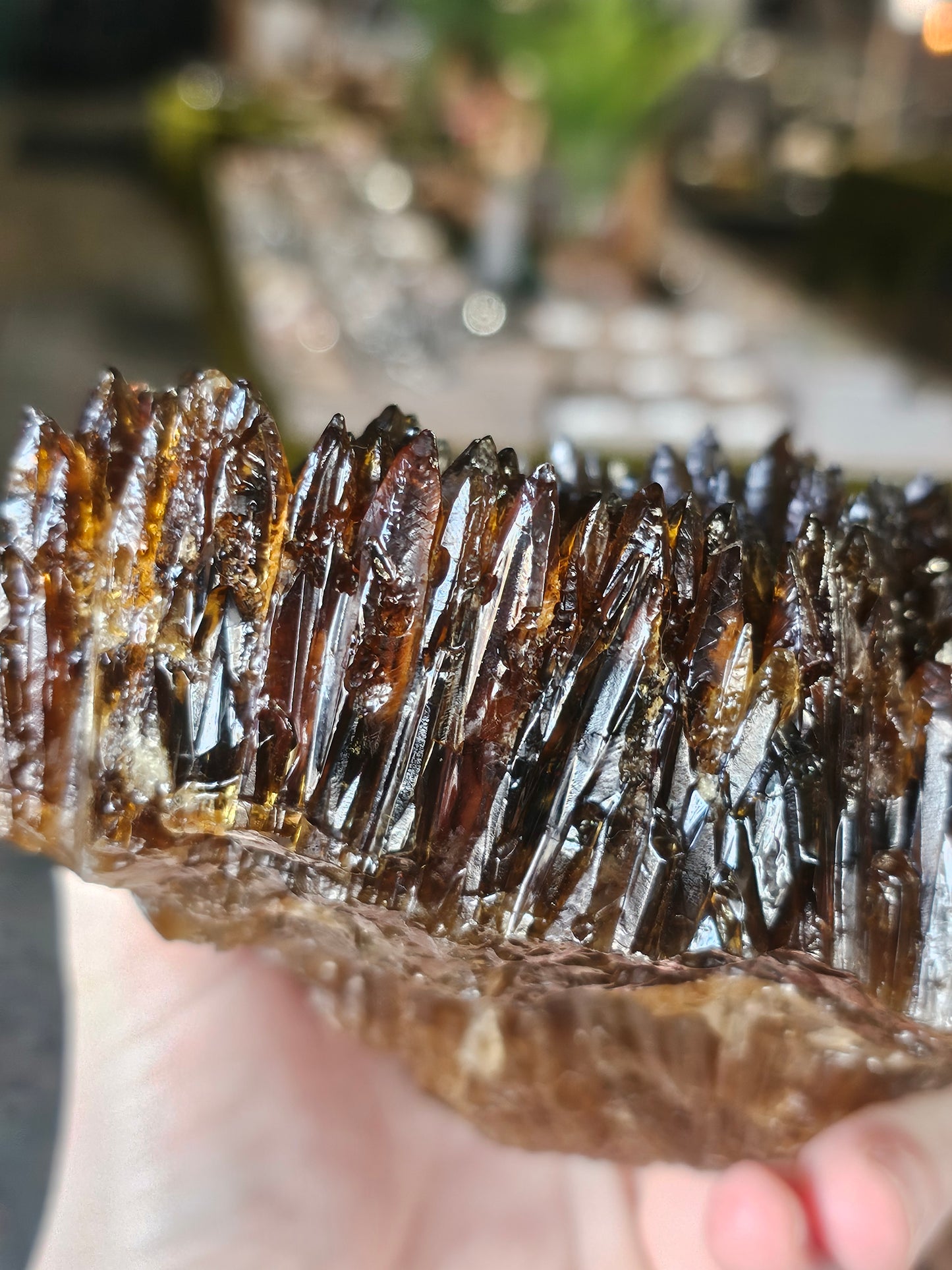 Amber Calcite