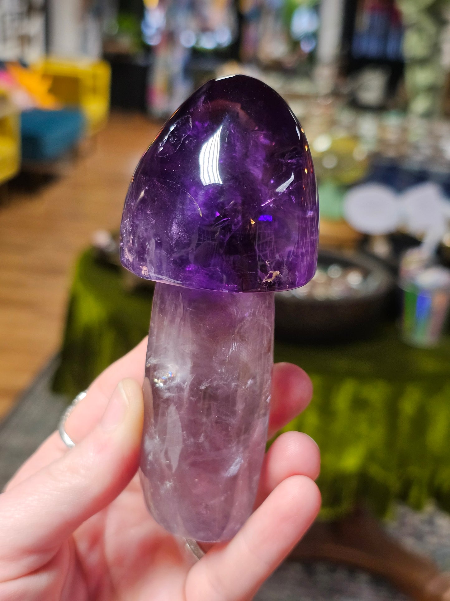 Amethyst Mushroom Carving