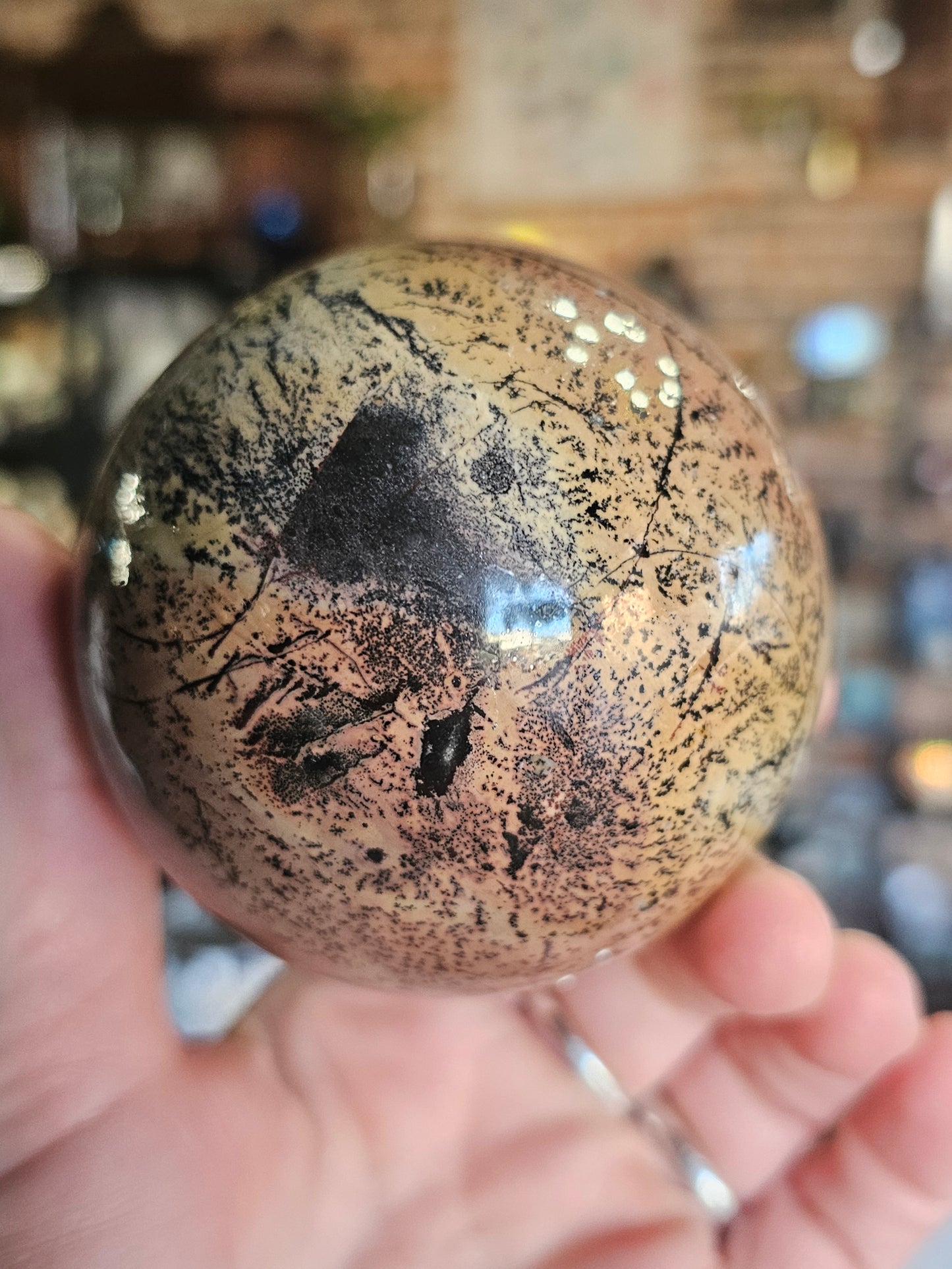 Dendritic Jasper Sphere