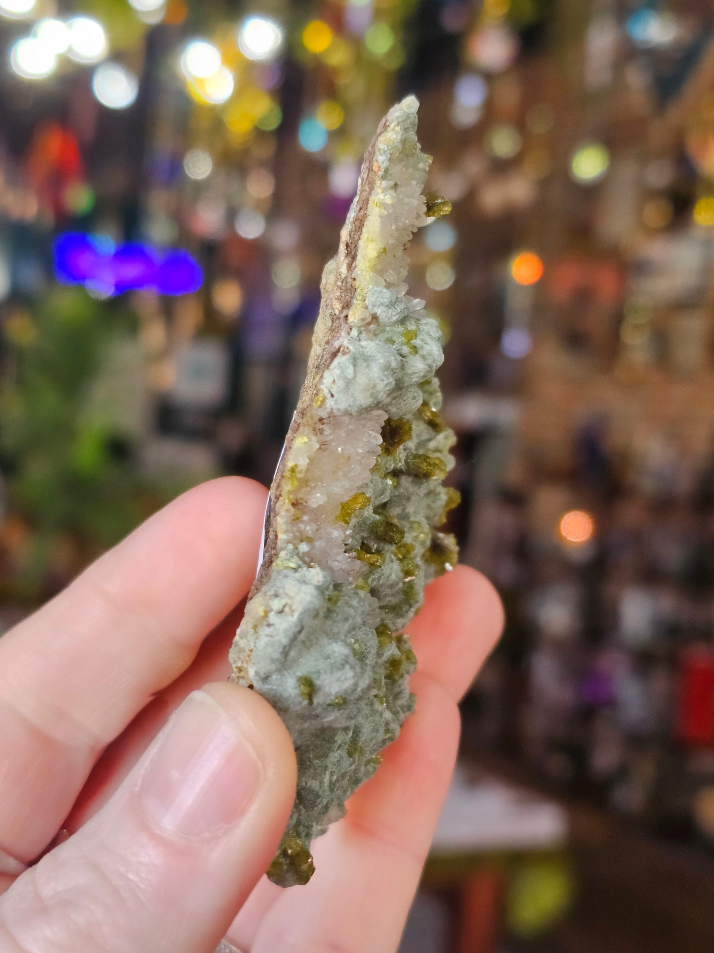 Epidote on Quartz