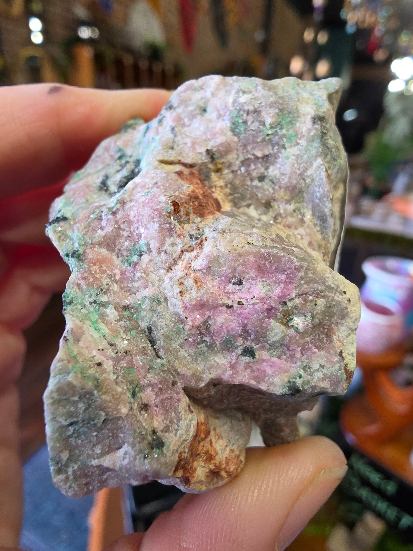 Colbalto Calcite and Malachite
