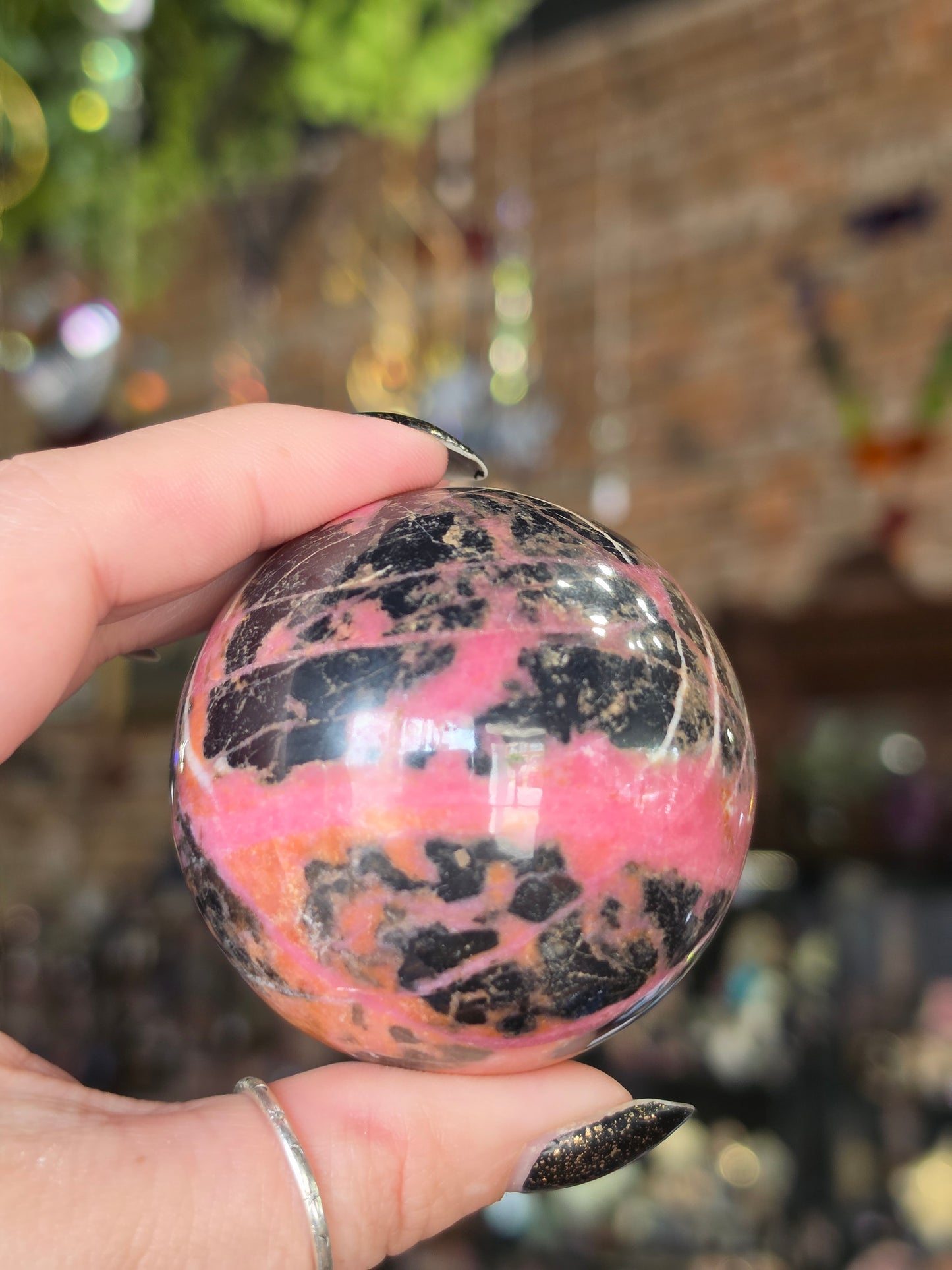 Pink Rhodonite Sphere