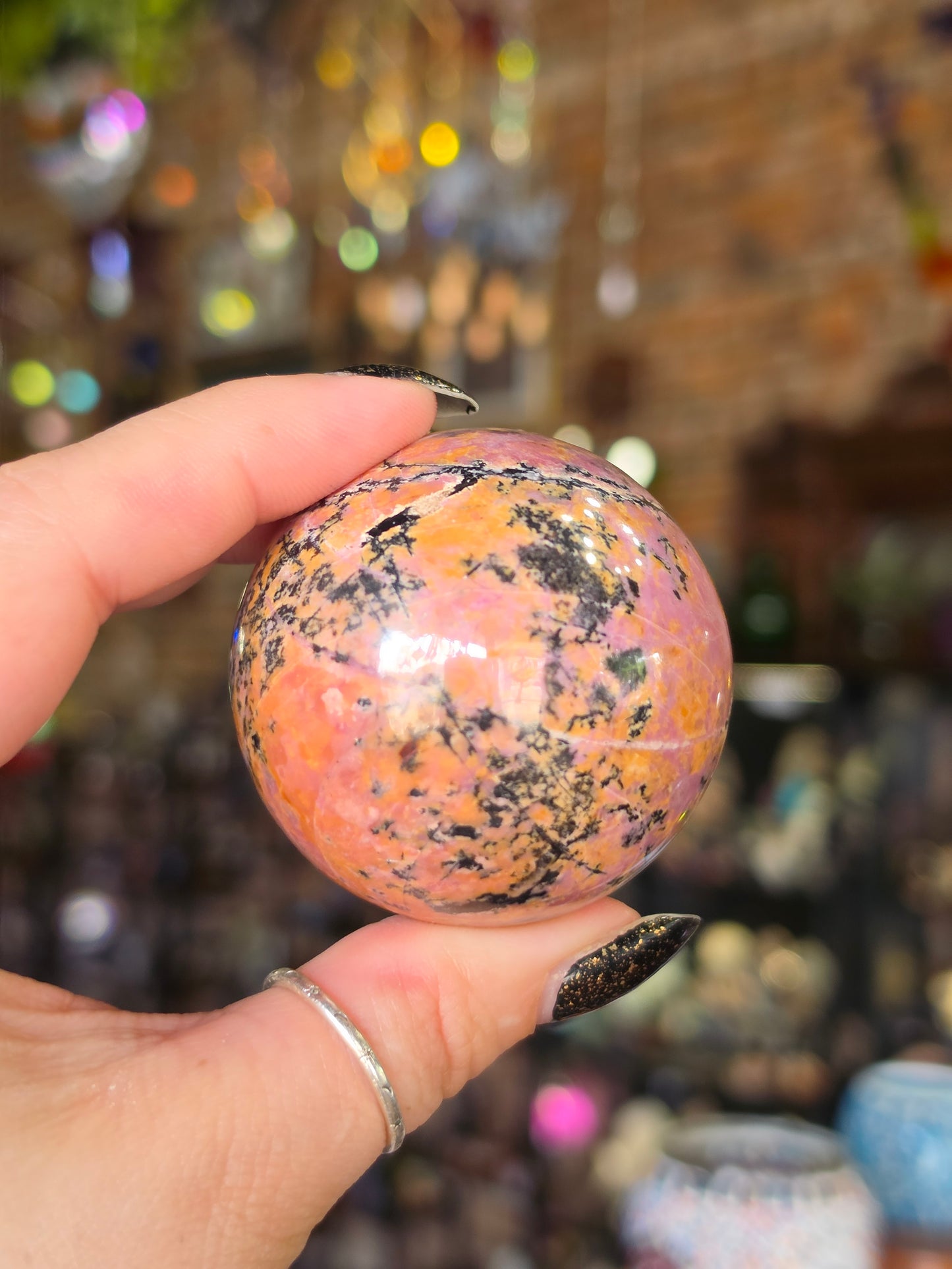 Pink Rhodonite Sphere