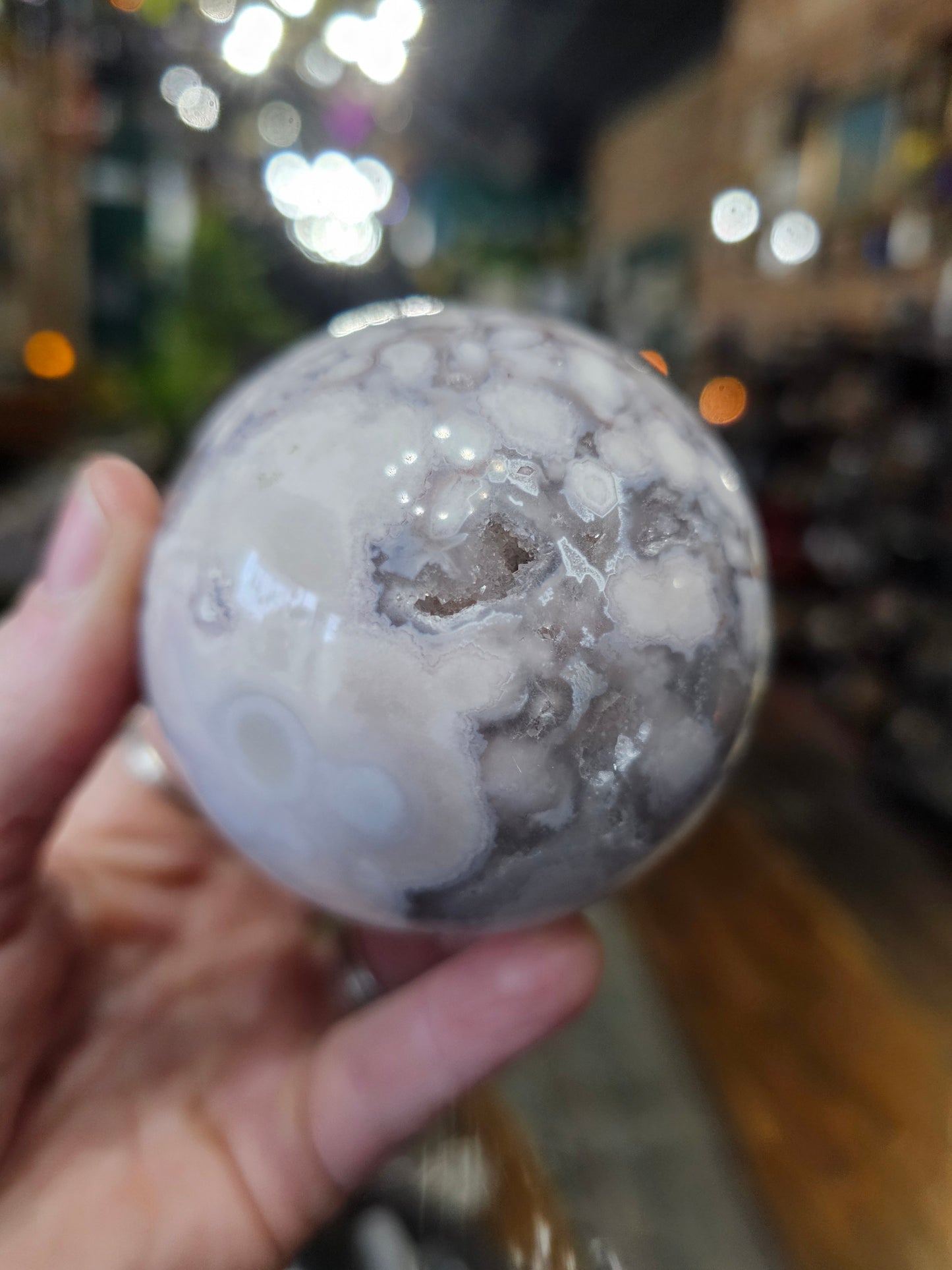 Flower Agate Sphere
