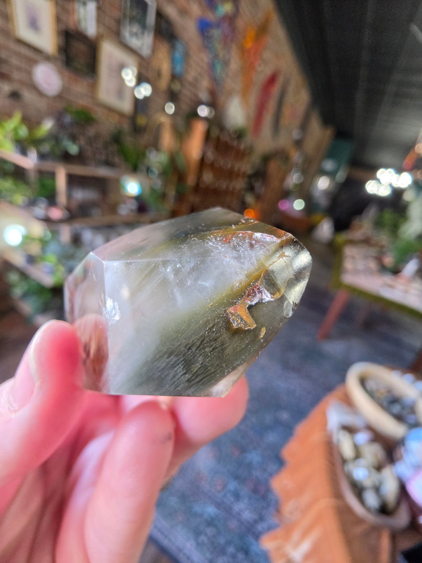 Rabbit Hair Smoky Quartz Freeform