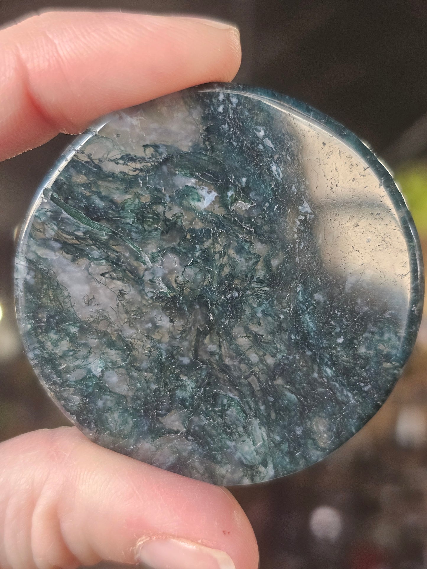 Moss Agate Disc