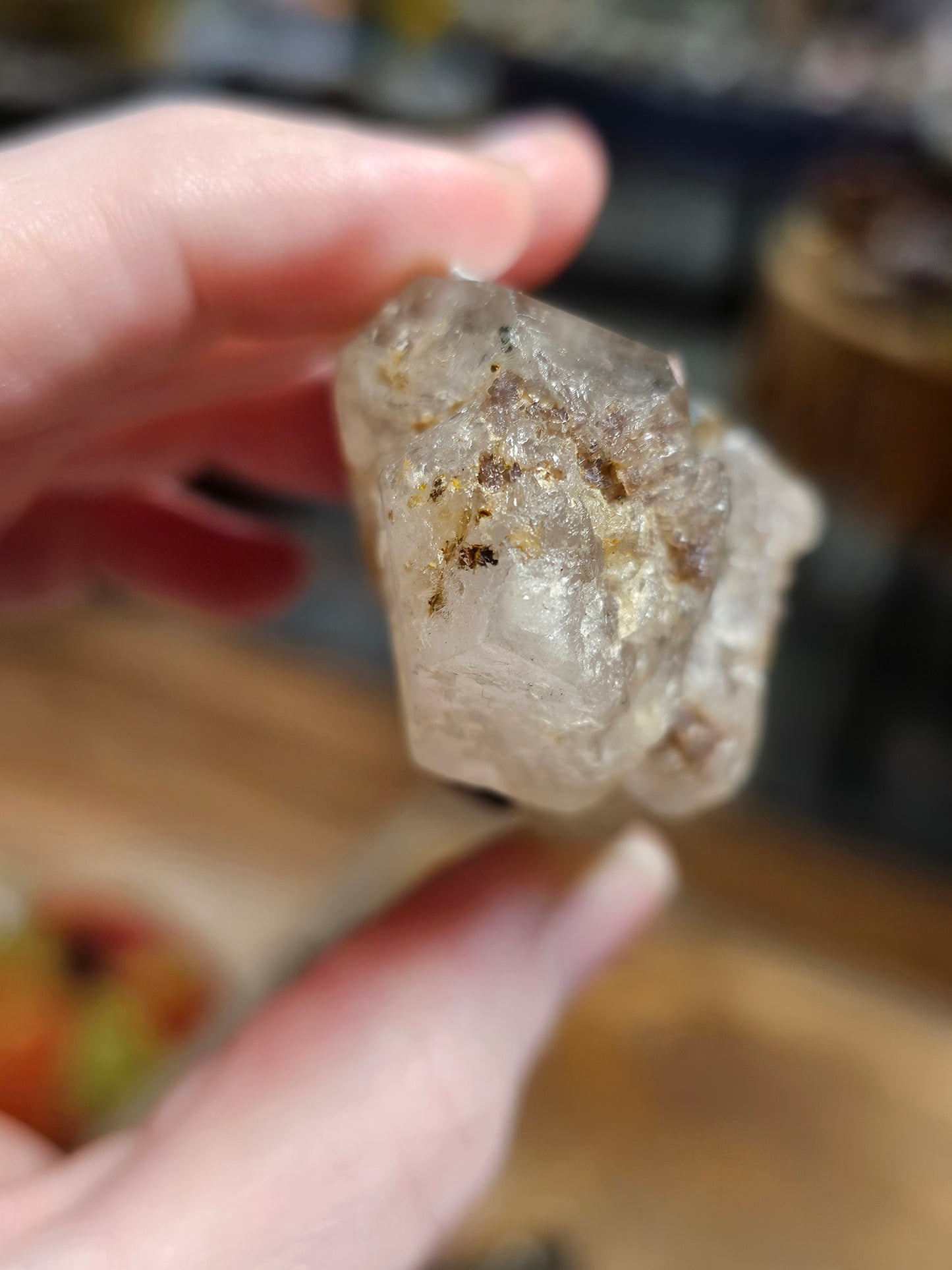 Indicolite on Smoky Quartz