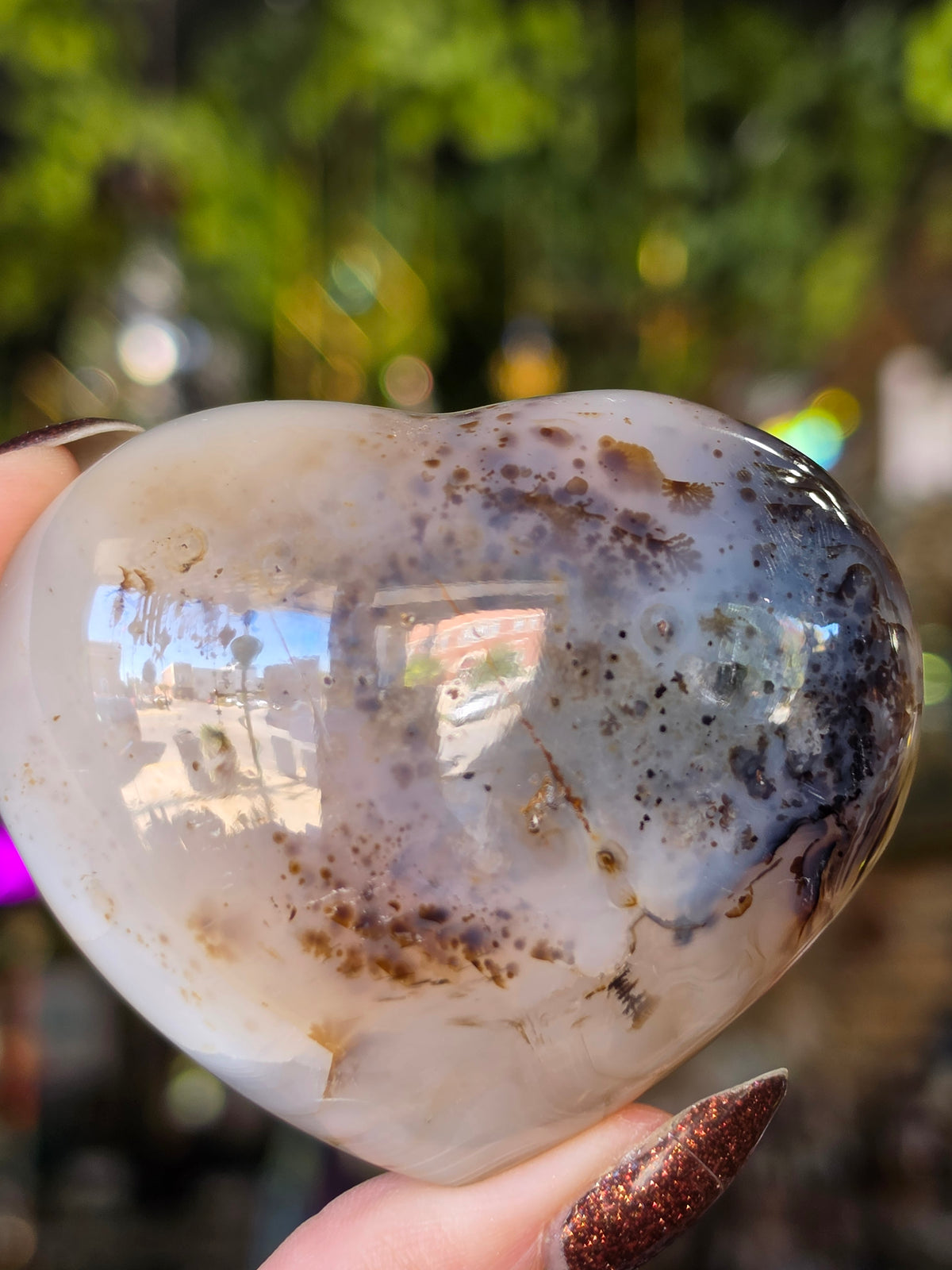 Dendritic Agate Heart